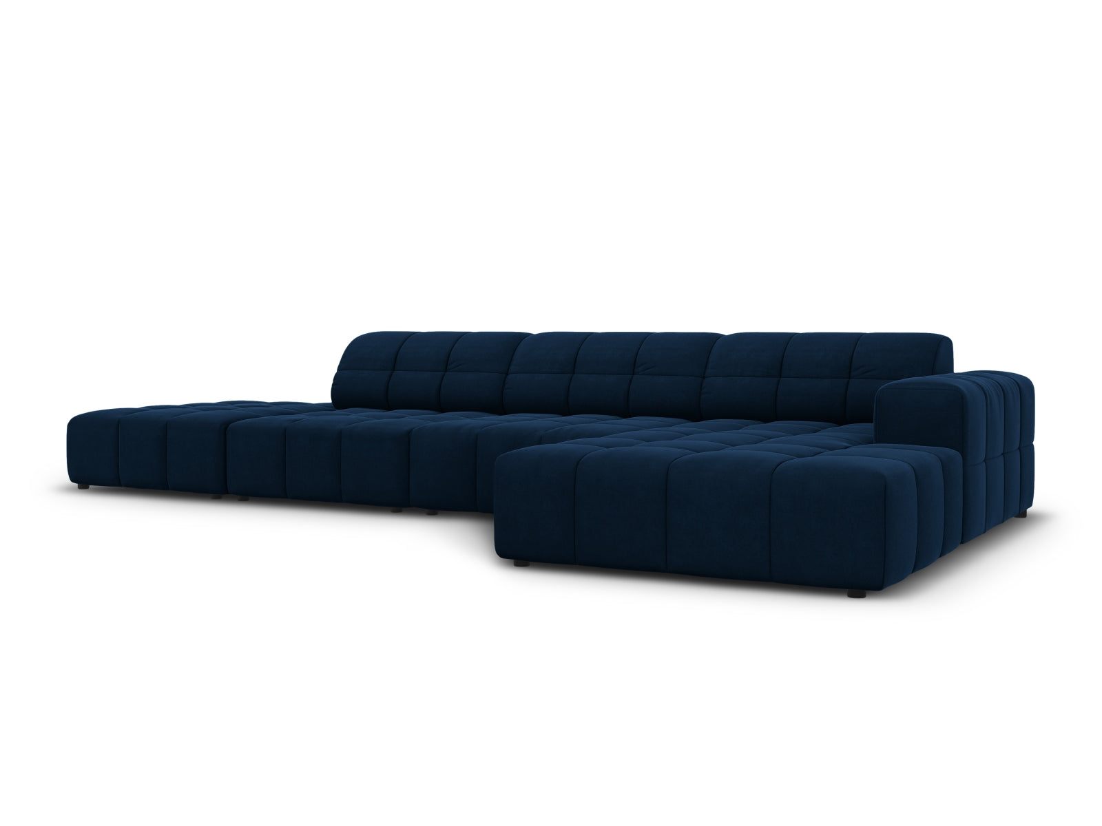 Chicago Velour Ecksofa rechts 5 Sitzer 166cm in Royal Blue präsentiert im Onlineshop von KAQTU Design AG. Ecksofa rechts ist von Cosmopolitan Design