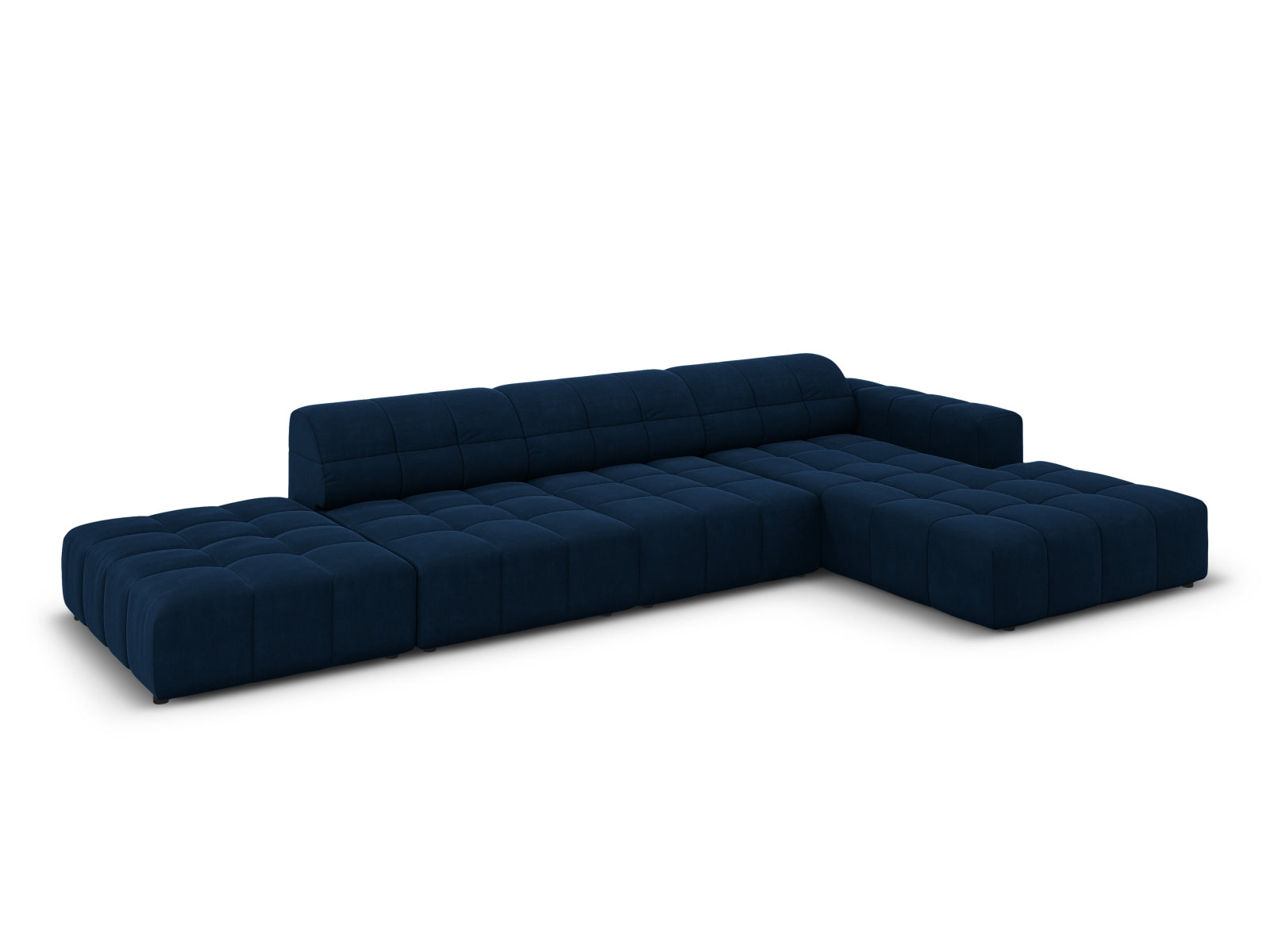 Chicago Velour Ecksofa rechts 5 Sitzer 166cm in Royal Blue präsentiert im Onlineshop von KAQTU Design AG. Ecksofa rechts ist von Cosmopolitan Design