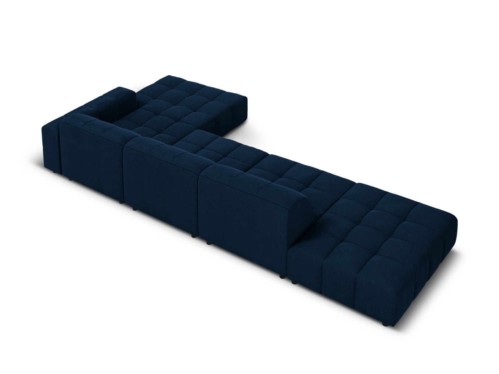 Chicago Velour Ecksofa rechts 5 Sitzer 166cm in Royal Blue präsentiert im Onlineshop von KAQTU Design AG. Ecksofa rechts ist von Cosmopolitan Design