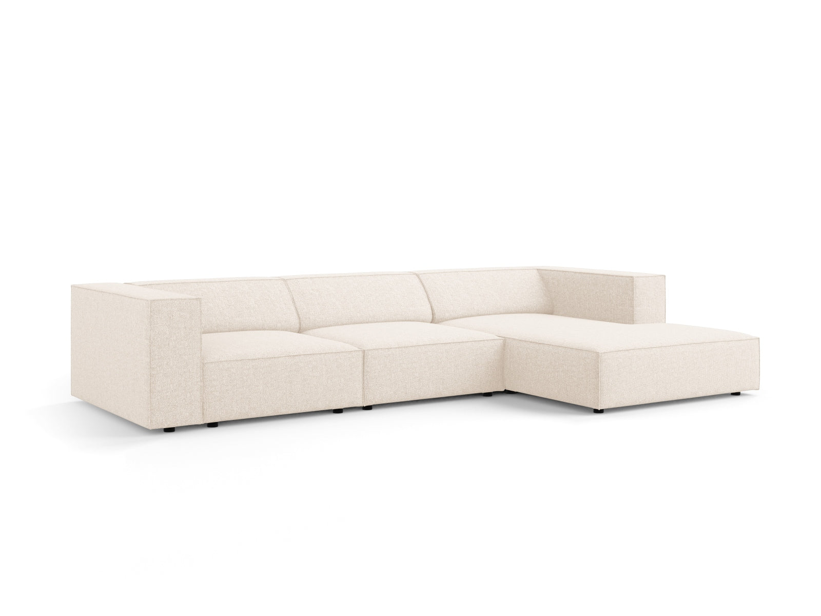 Arendal Ecksofa rechts 4 Sitzer in Light Beige präsentiert im Onlineshop von KAQTU Design AG. Ecksofa rechts ist von Cosmopolitan Design