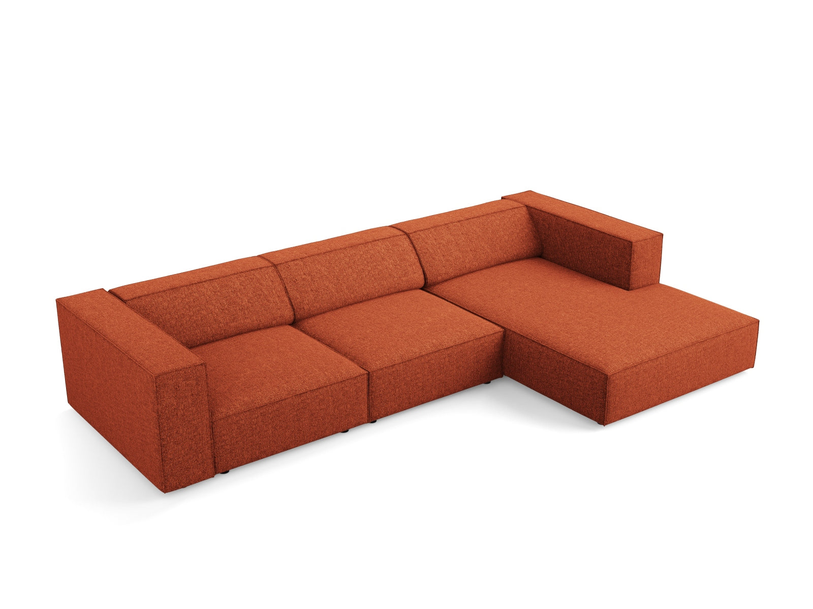 Arendal Ecksofa rechts 4 Sitzer in Terracotta präsentiert im Onlineshop von KAQTU Design AG. Ecksofa rechts ist von Cosmopolitan Design