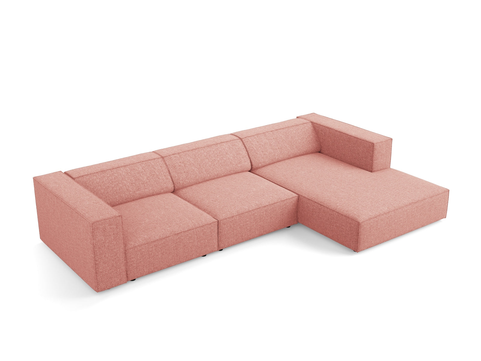 Arendal Ecksofa rechts 4 Sitzer in Pink präsentiert im Onlineshop von KAQTU Design AG. Ecksofa rechts ist von Cosmopolitan Design