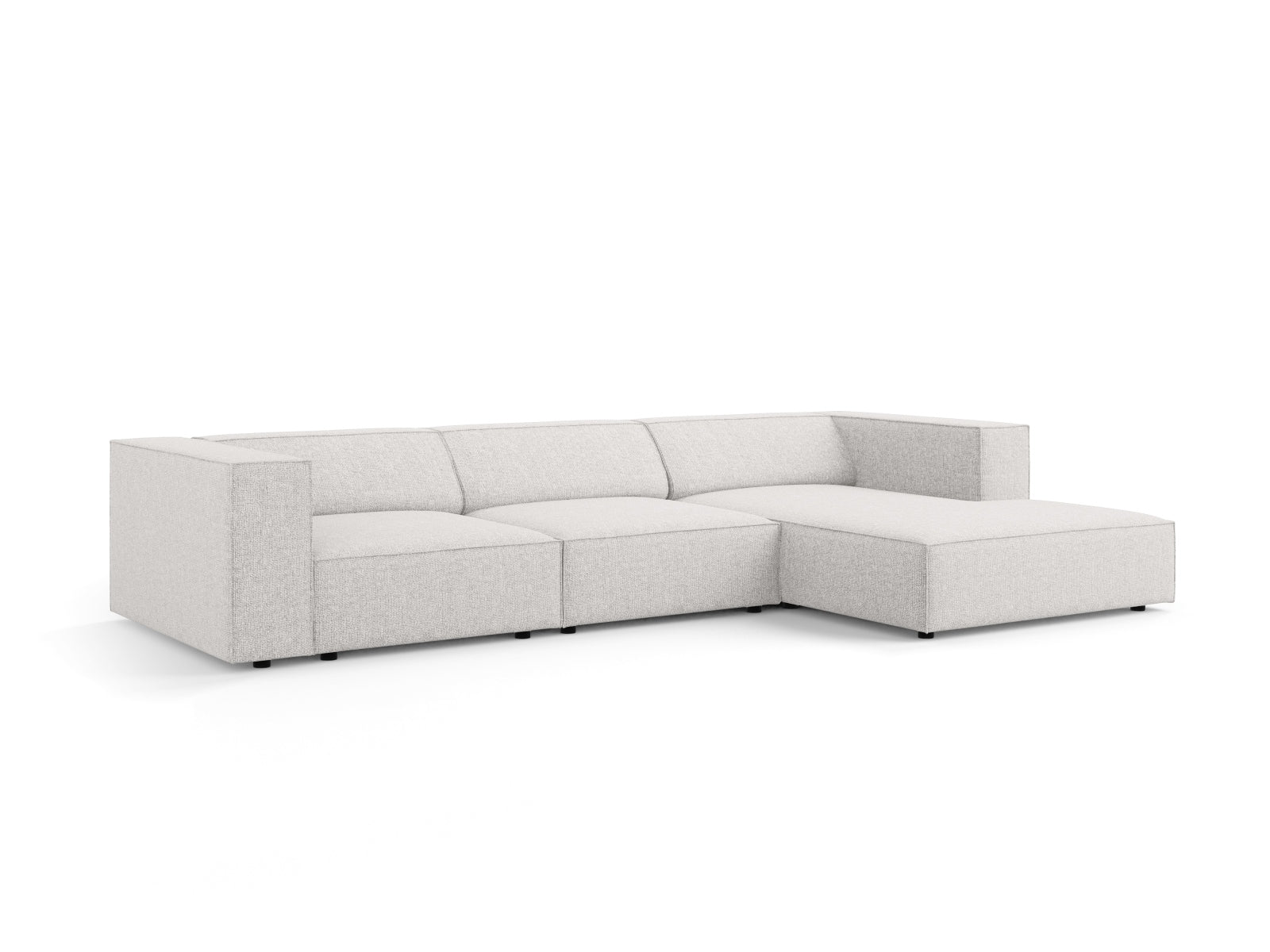 Arendal Ecksofa rechts 4 Sitzer in Light Grey präsentiert im Onlineshop von KAQTU Design AG. Ecksofa rechts ist von Cosmopolitan Design