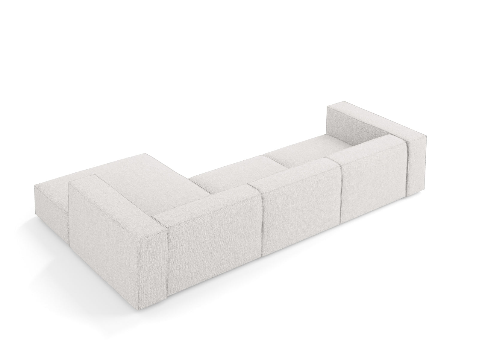 Arendal Ecksofa rechts 4 Sitzer in Light Grey präsentiert im Onlineshop von KAQTU Design AG. Ecksofa rechts ist von Cosmopolitan Design