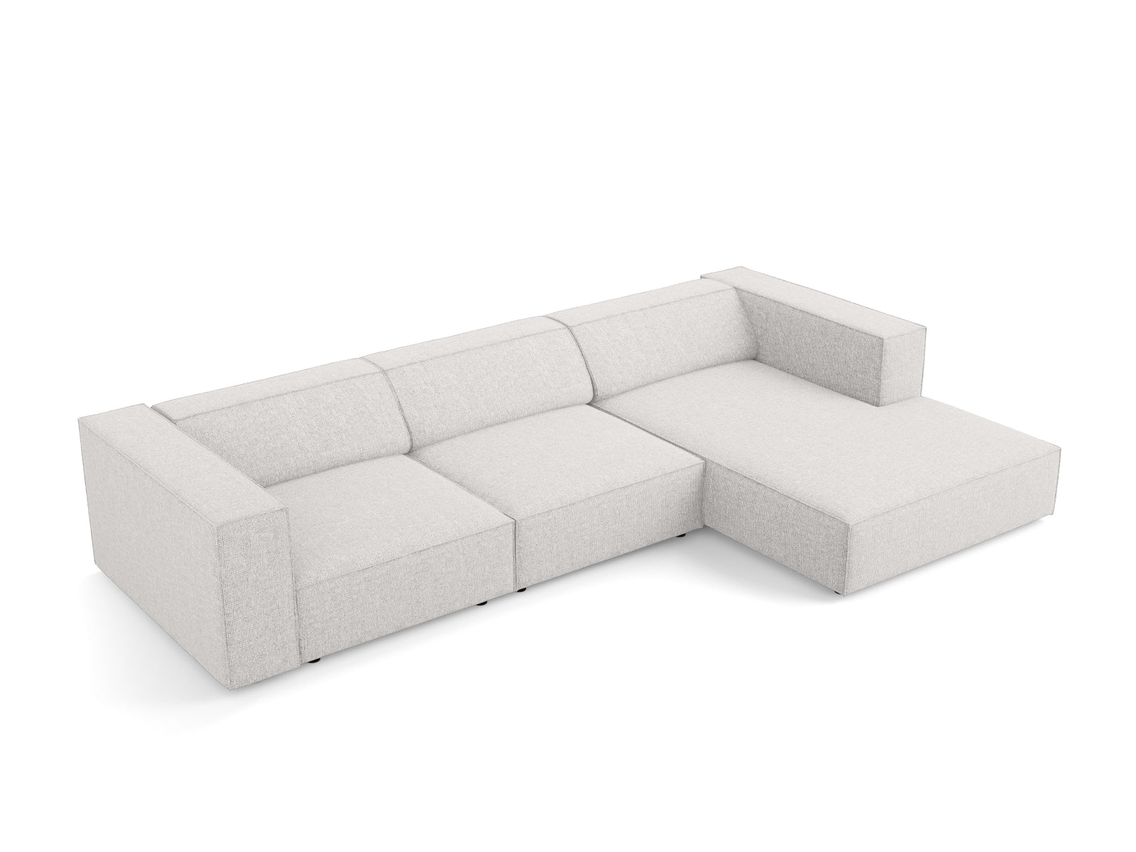 Arendal Ecksofa rechts 4 Sitzer in Light Grey präsentiert im Onlineshop von KAQTU Design AG. Ecksofa rechts ist von Cosmopolitan Design