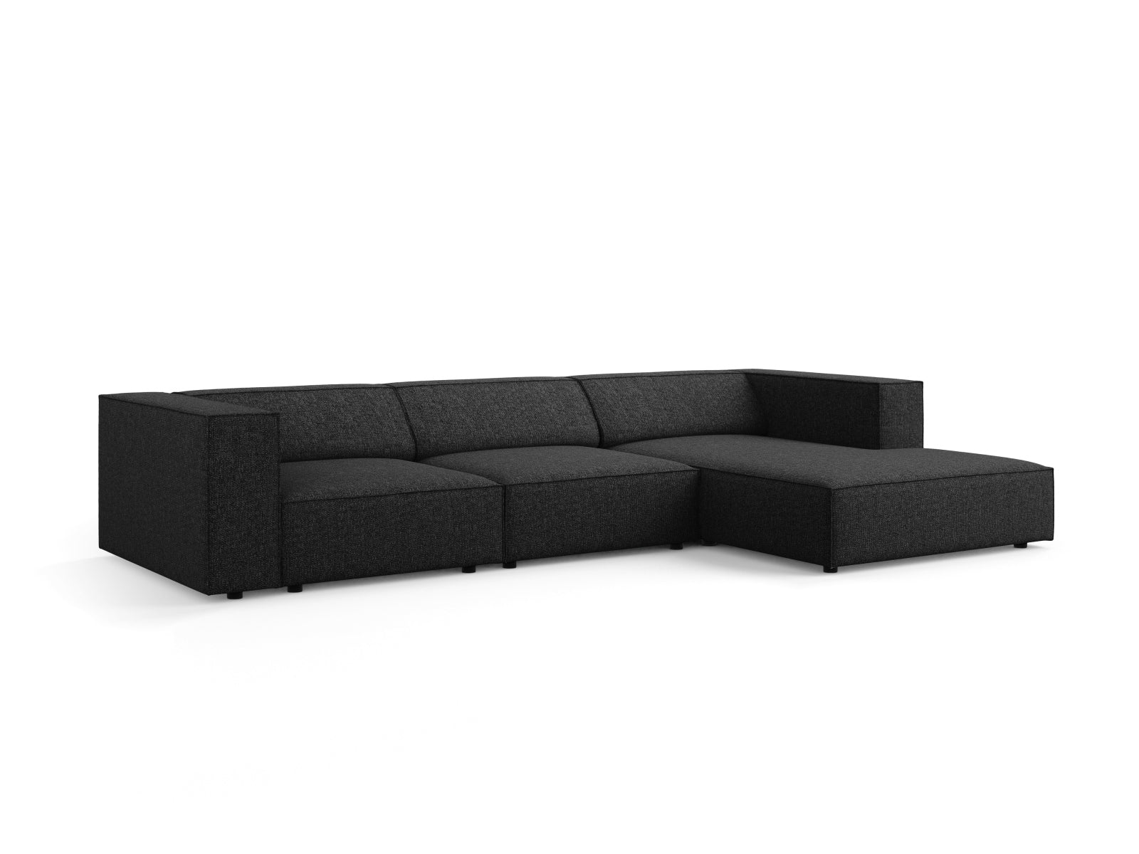 Arendal Ecksofa rechts 4 Sitzer in Black präsentiert im Onlineshop von KAQTU Design AG. Ecksofa rechts ist von Cosmopolitan Design