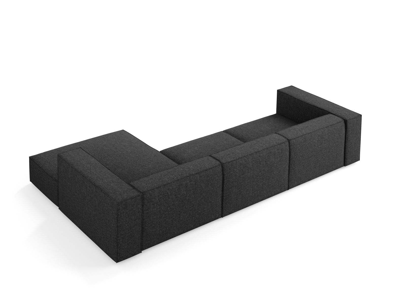 Arendal Ecksofa rechts 4 Sitzer in Black präsentiert im Onlineshop von KAQTU Design AG. Ecksofa rechts ist von Cosmopolitan Design