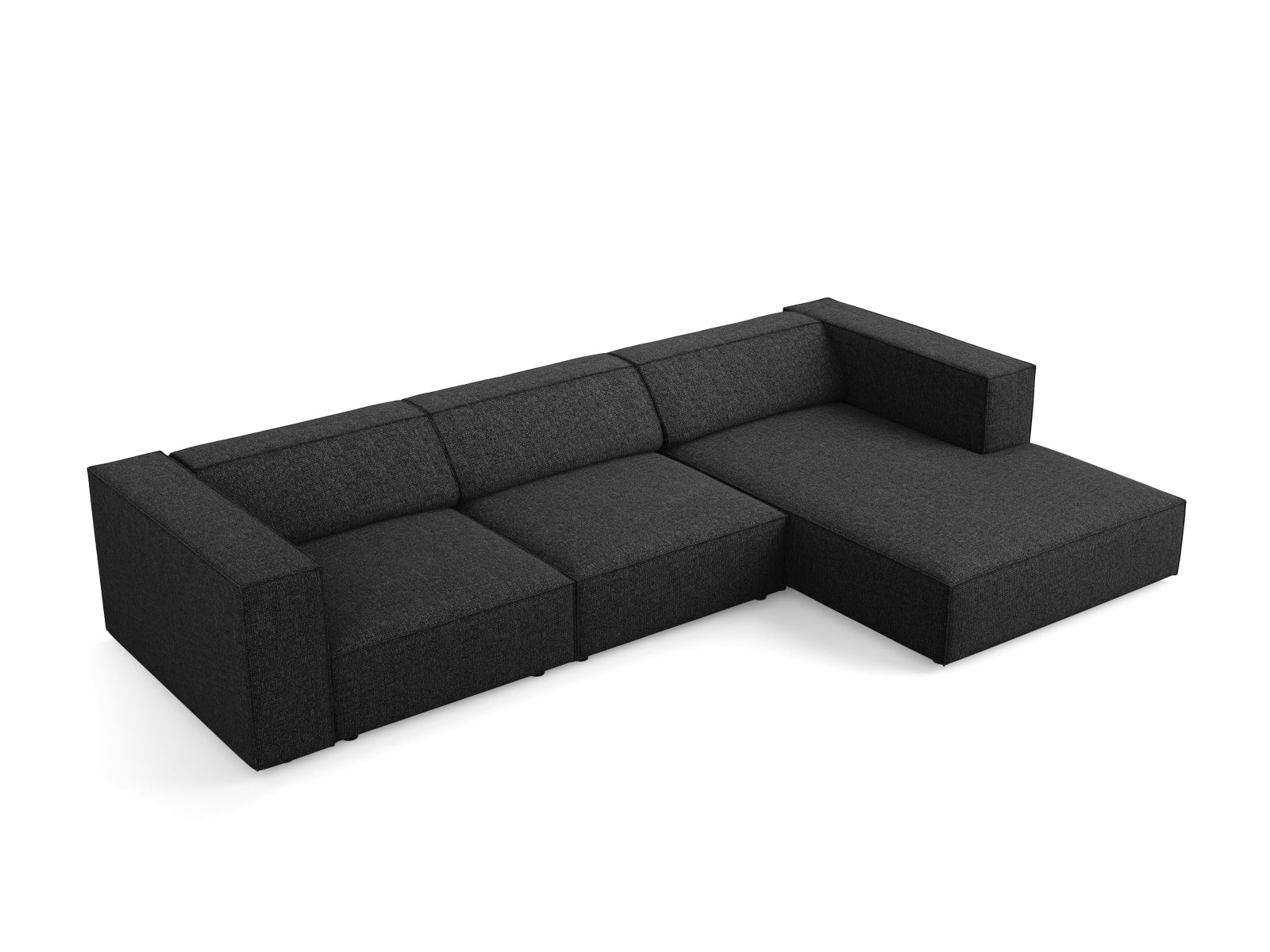 Arendal Ecksofa rechts 4 Sitzer in Black präsentiert im Onlineshop von KAQTU Design AG. Ecksofa rechts ist von Cosmopolitan Design
