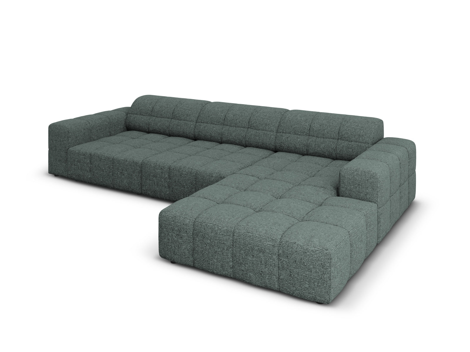 Chicago Ecksofa rechts 4 Sitzer 166cm in Petrol präsentiert im Onlineshop von KAQTU Design AG. Ecksofa rechts ist von Cosmopolitan Design