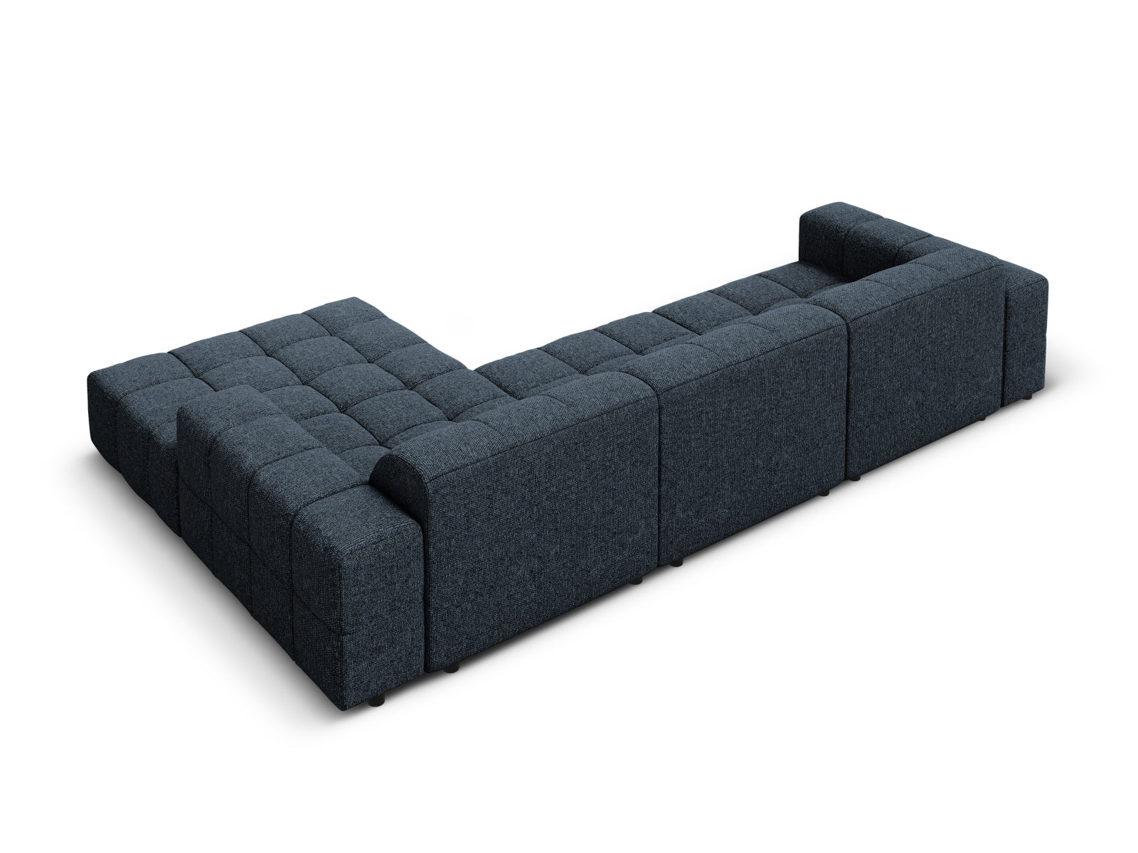 Elegantes Chicago Ecksofa in Royal Blue, 4-Sitzer, 166 cm, ideal für stilvolle Wohnräume, erhältlich bei Cosmopolitan Design.