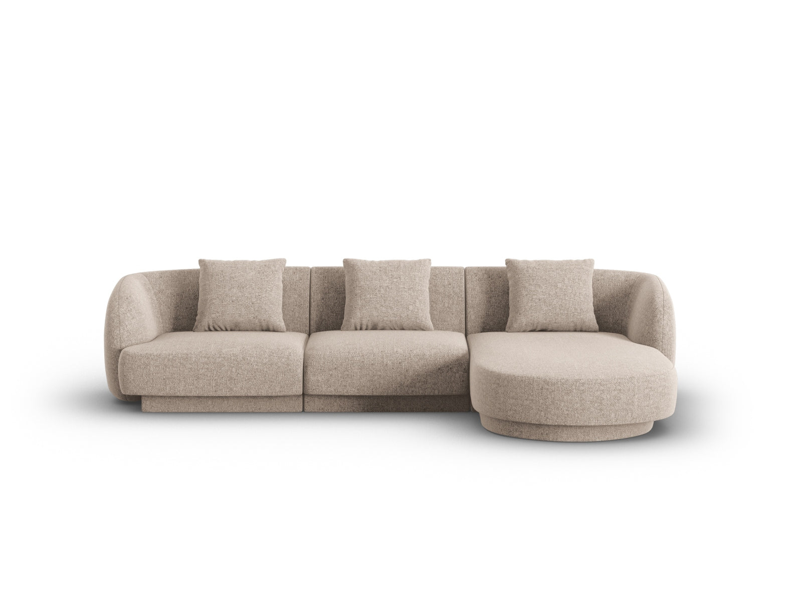 Tulum Ecksofa rechts 4 Sitzer 156cm in Beige-Haga präsentiert im Onlineshop von KAQTU Design AG. L-Sofa rechts ist von Cosmopolitan Design
