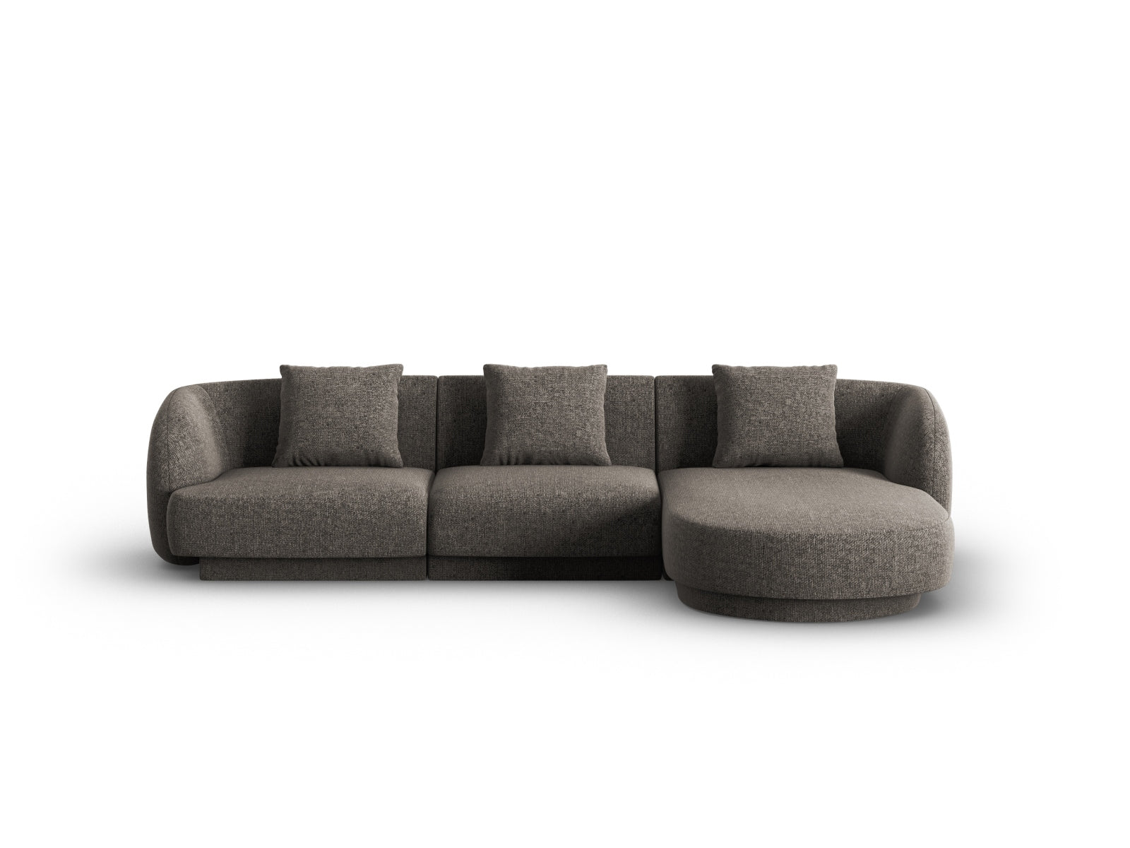 Tulum Ecksofa rechts 4 Sitzer 156cm in Grey-Haga präsentiert im Onlineshop von KAQTU Design AG. L-Sofa rechts ist von Cosmopolitan Design