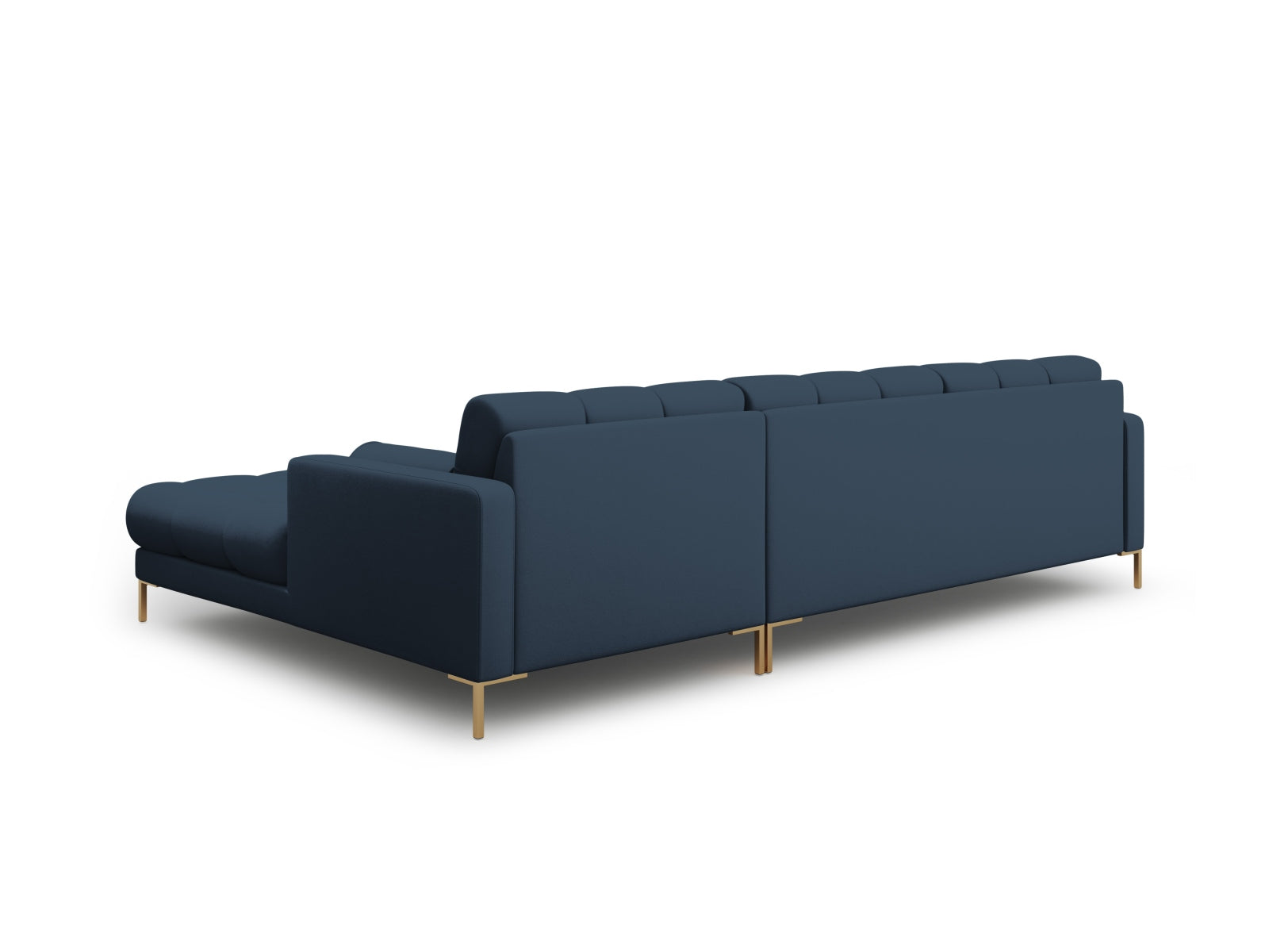 Stylisches 5-Sitzer Ecksofa rechts Bali in trendigem Blue-Neve, perfekt für gemütliche und moderne Wohnambiente von Cosmopolitan Design.