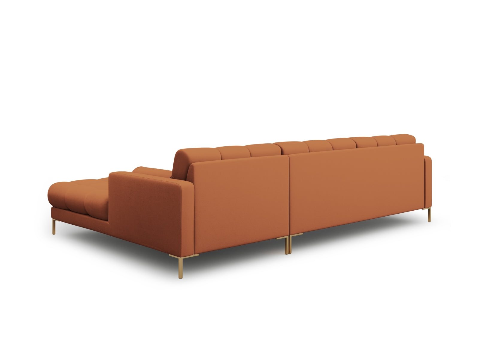 Stylisches 5-Sitzer Ecksofa rechts Bali in ansprechendem Brick-Neve, perfekt für einladende und zeitgemäße Wohnambiente.