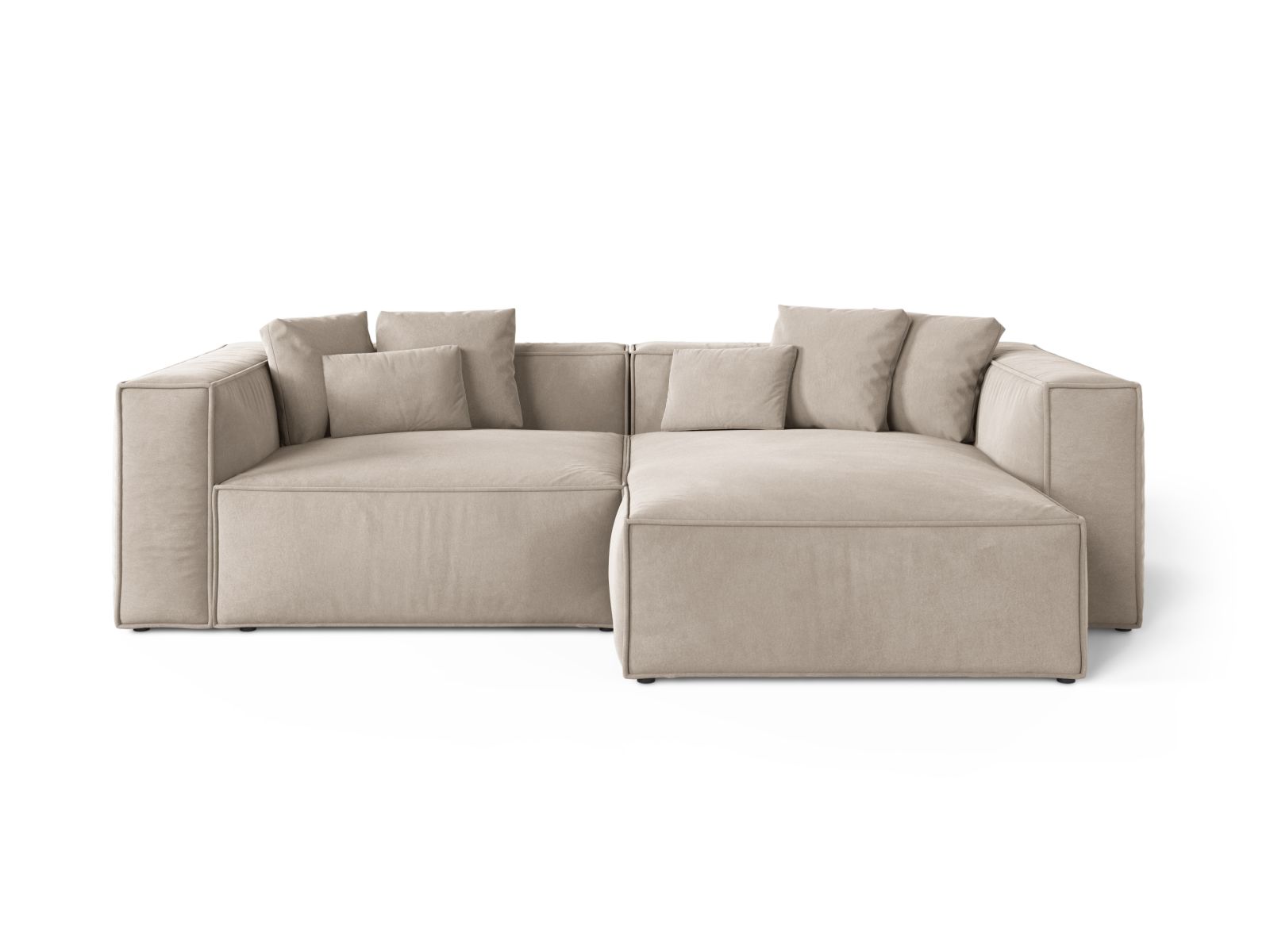 3-Sitzer Ecksofa rechts Aveiro in Light Beige-Casino präsentiert im Onlineshop von KAQTU Design AG. Ecksofa rechts ist von Cosmopolitan Design