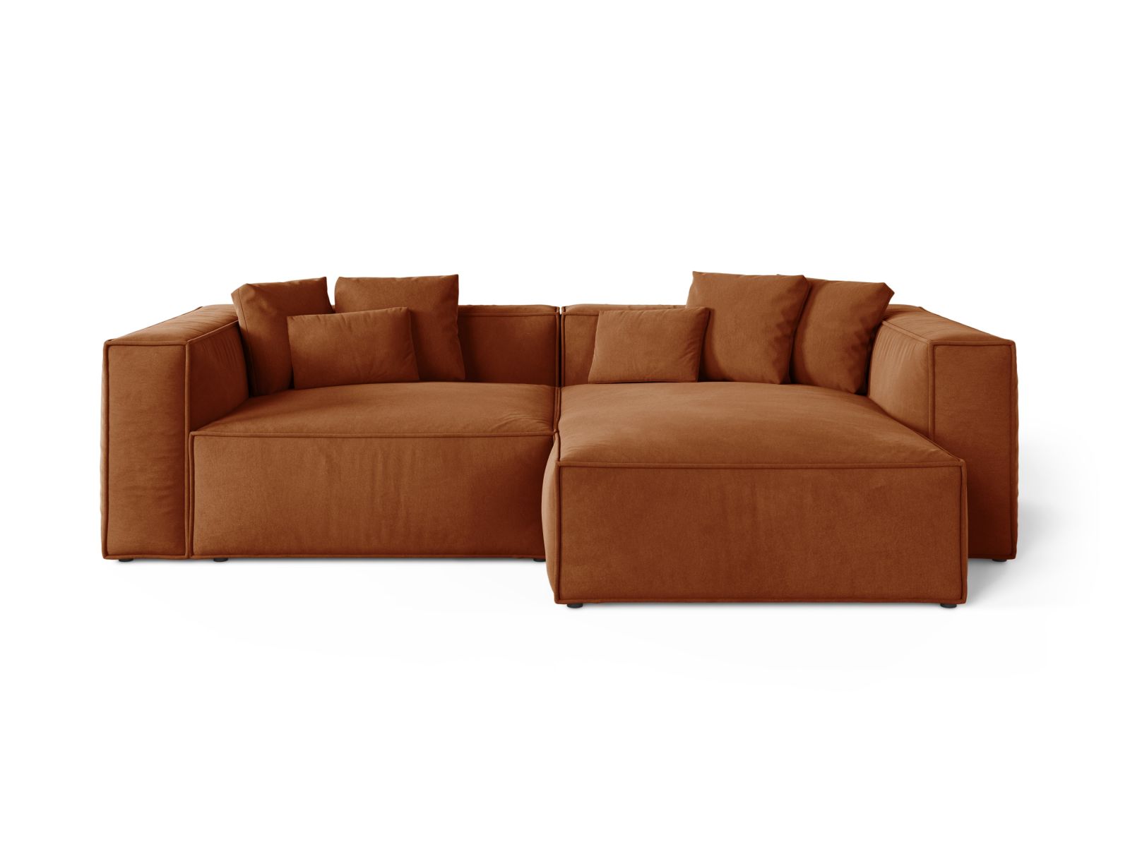 3-Sitzer Ecksofa rechts Aveiro in Terracotta-Casino präsentiert im Onlineshop von KAQTU Design AG. Ecksofa rechts ist von Cosmopolitan Design