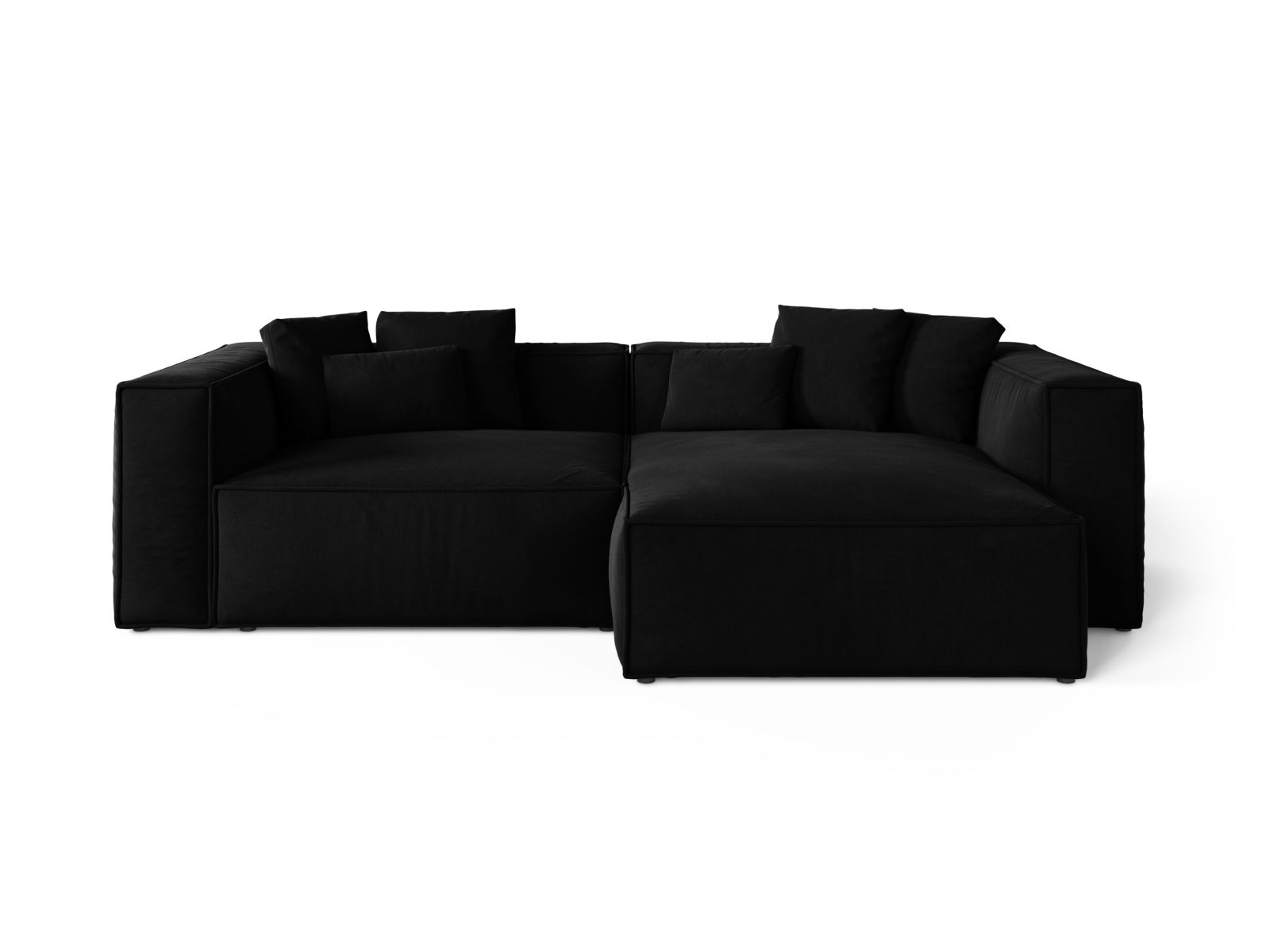 3-Sitzer Ecksofa rechts Aveiro in Black-Casino präsentiert im Onlineshop von KAQTU Design AG. Ecksofa rechts ist von Cosmopolitan Design
