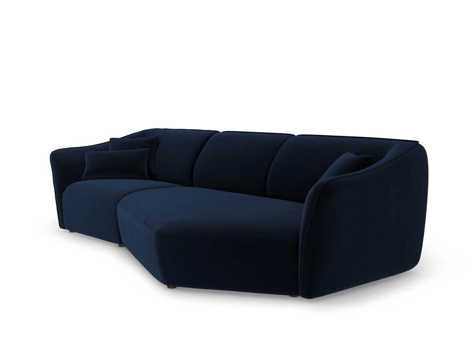 Tokyo Velour Modular Ecksofa rechts 5 Sitzer in Royal Blue präsentiert im Onlineshop von KAQTU Design AG. Ecksofa rechts ist von Cosmopolitan Design