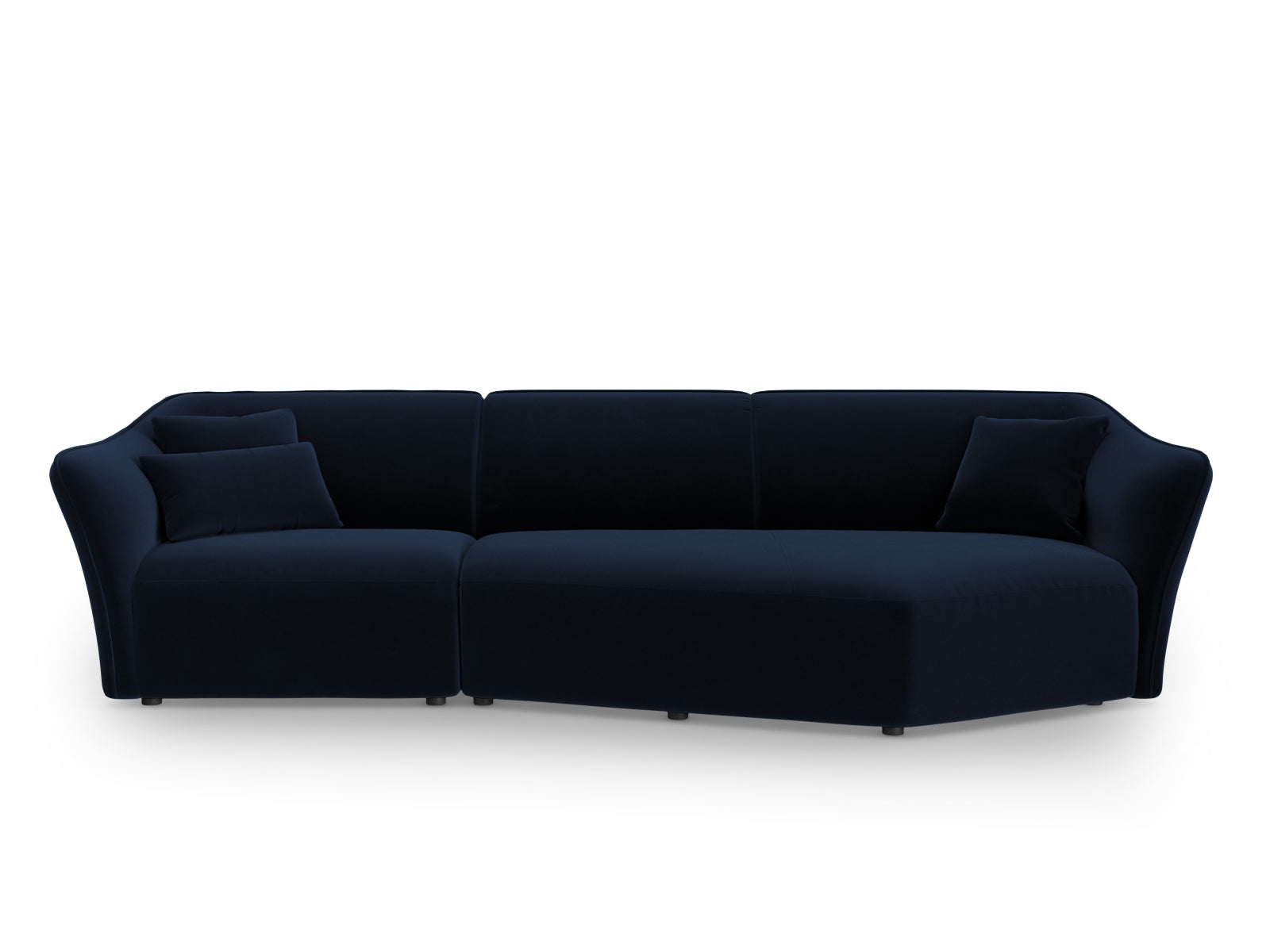 Tokyo Velour Modular Ecksofa rechts 5 Sitzer in Royal Blue präsentiert im Onlineshop von KAQTU Design AG. Ecksofa rechts ist von Cosmopolitan Design