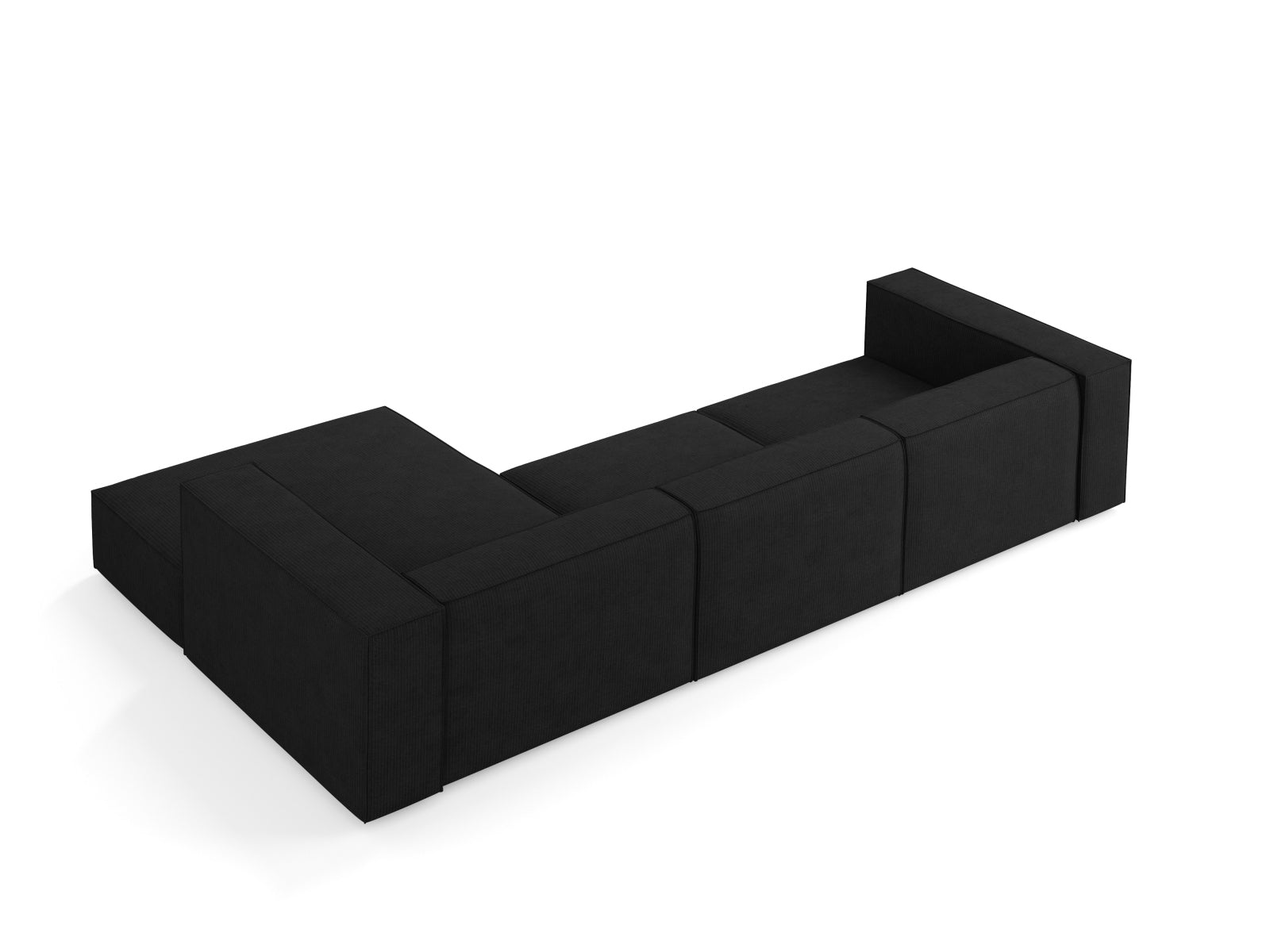 Arendal Ecksofa rechts 4 Sitzer in Black präsentiert im Onlineshop von KAQTU Design AG. Ecksofa rechts ist von Cosmopolitan Design