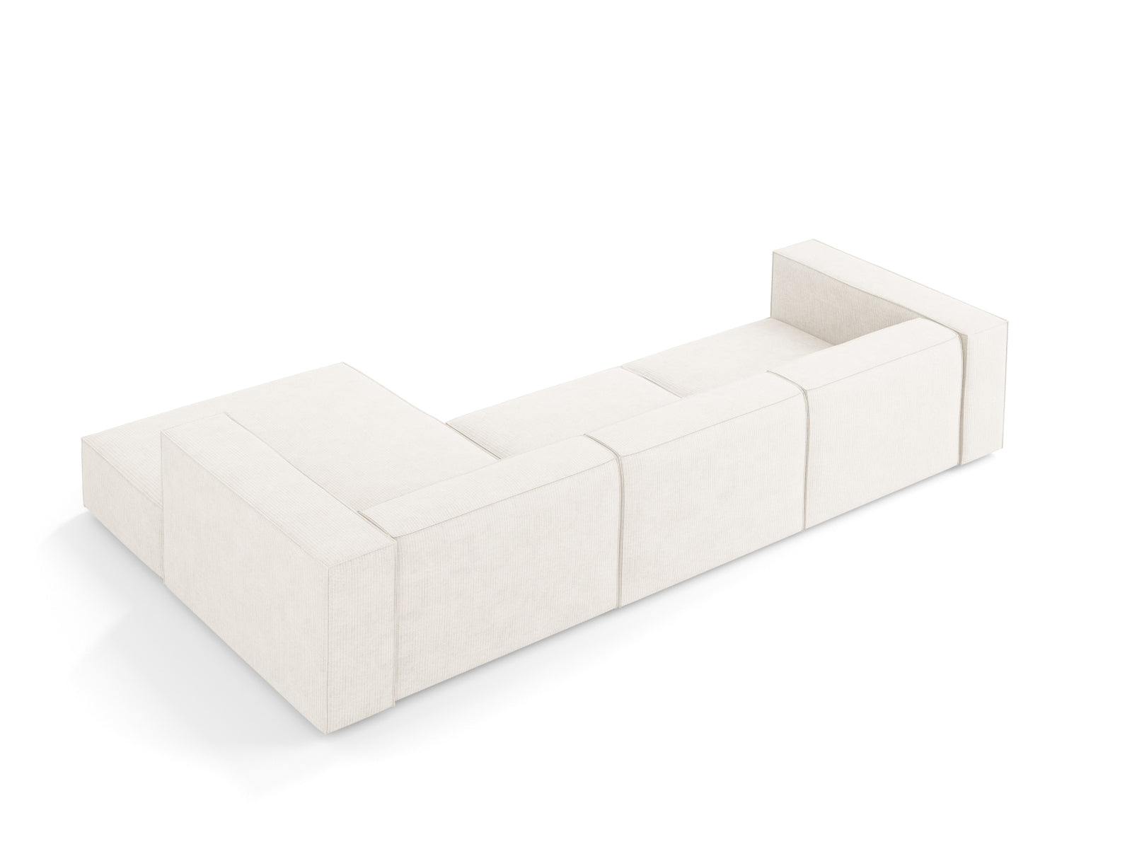 Arendal Ecksofa rechts 4 Sitzer in Ivory präsentiert im Onlineshop von KAQTU Design AG. Ecksofa rechts ist von Cosmopolitan Design