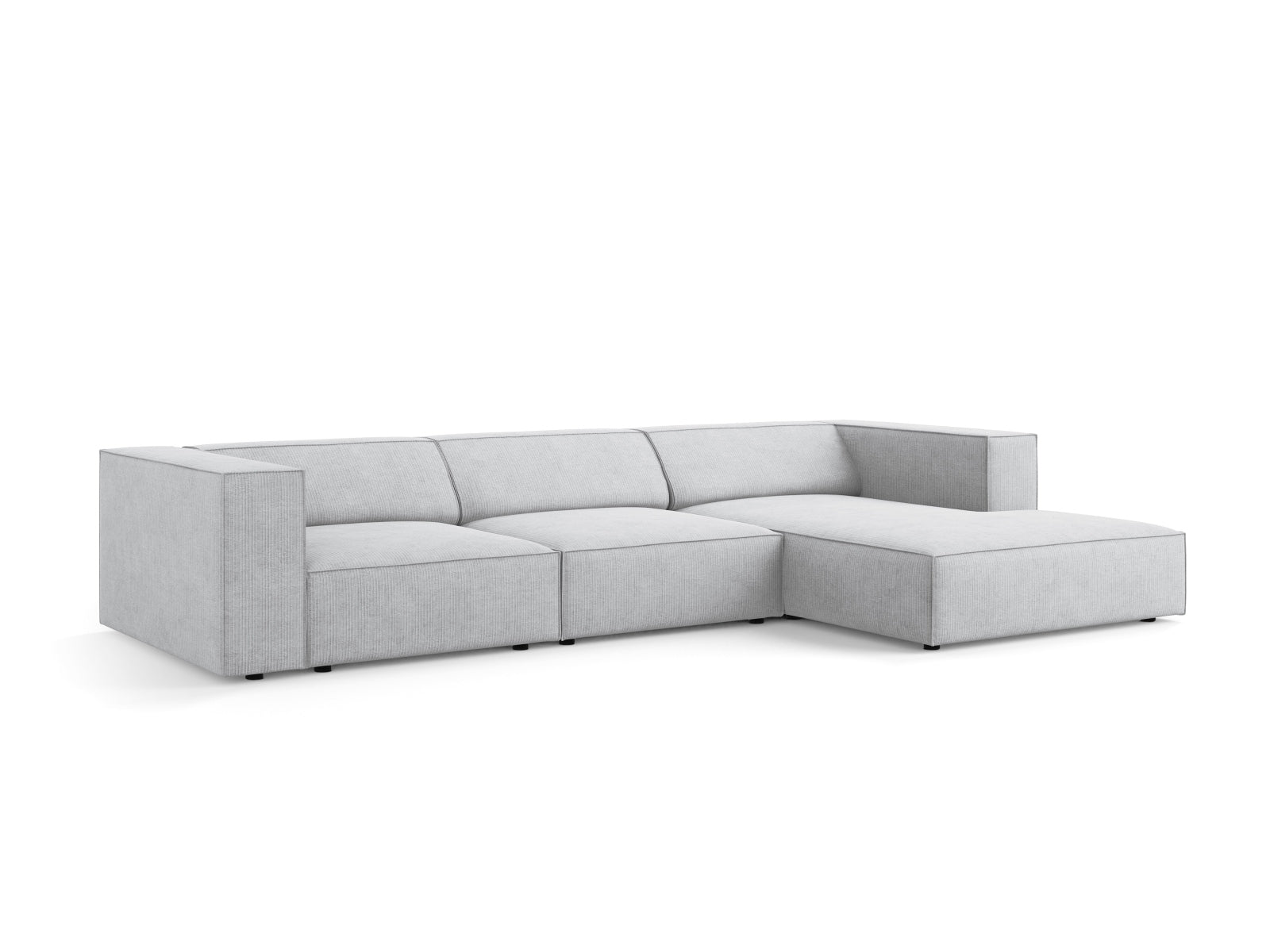 Arendal Ecksofa rechts 4 Sitzer in Light Grey präsentiert im Onlineshop von KAQTU Design AG. Ecksofa rechts ist von Cosmopolitan Design