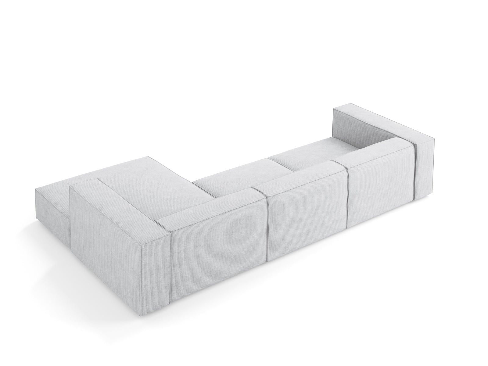 Arendal Ecksofa rechts 4 Sitzer in Light Grey präsentiert im Onlineshop von KAQTU Design AG. Ecksofa rechts ist von Cosmopolitan Design