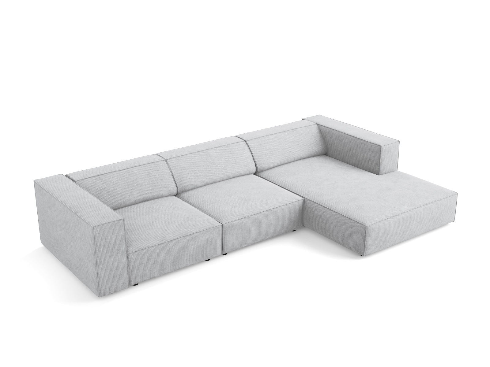 Arendal Ecksofa rechts 4 Sitzer in Light Grey präsentiert im Onlineshop von KAQTU Design AG. Ecksofa rechts ist von Cosmopolitan Design