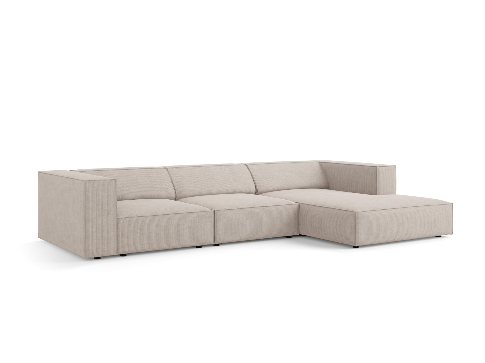 Arendal Ecksofa rechts 4 Sitzer in Dark Beige präsentiert im Onlineshop von KAQTU Design AG. Ecksofa rechts ist von Cosmopolitan Design