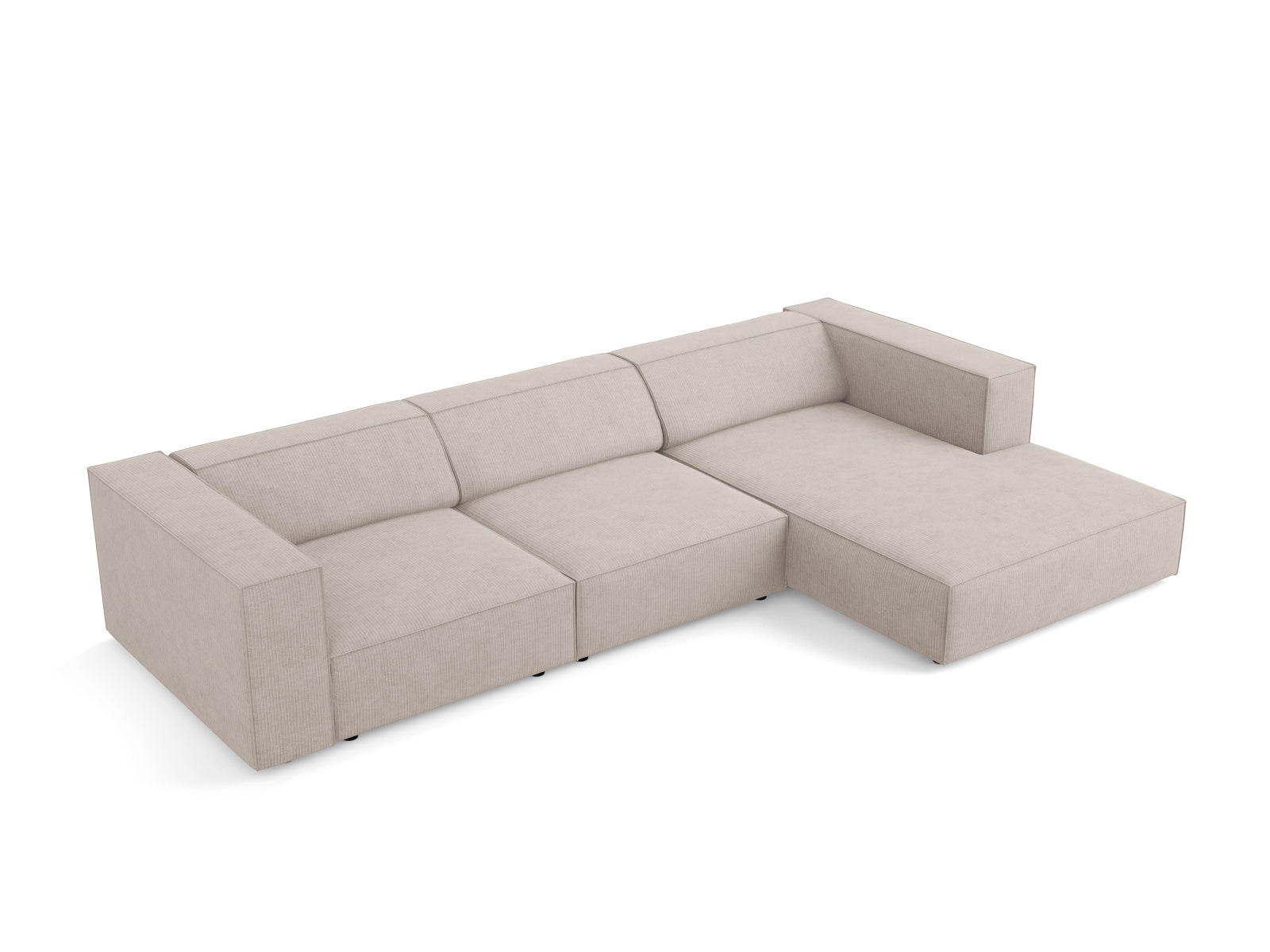 Arendal Ecksofa rechts 4 Sitzer in Dark Beige präsentiert im Onlineshop von KAQTU Design AG. Ecksofa rechts ist von Cosmopolitan Design