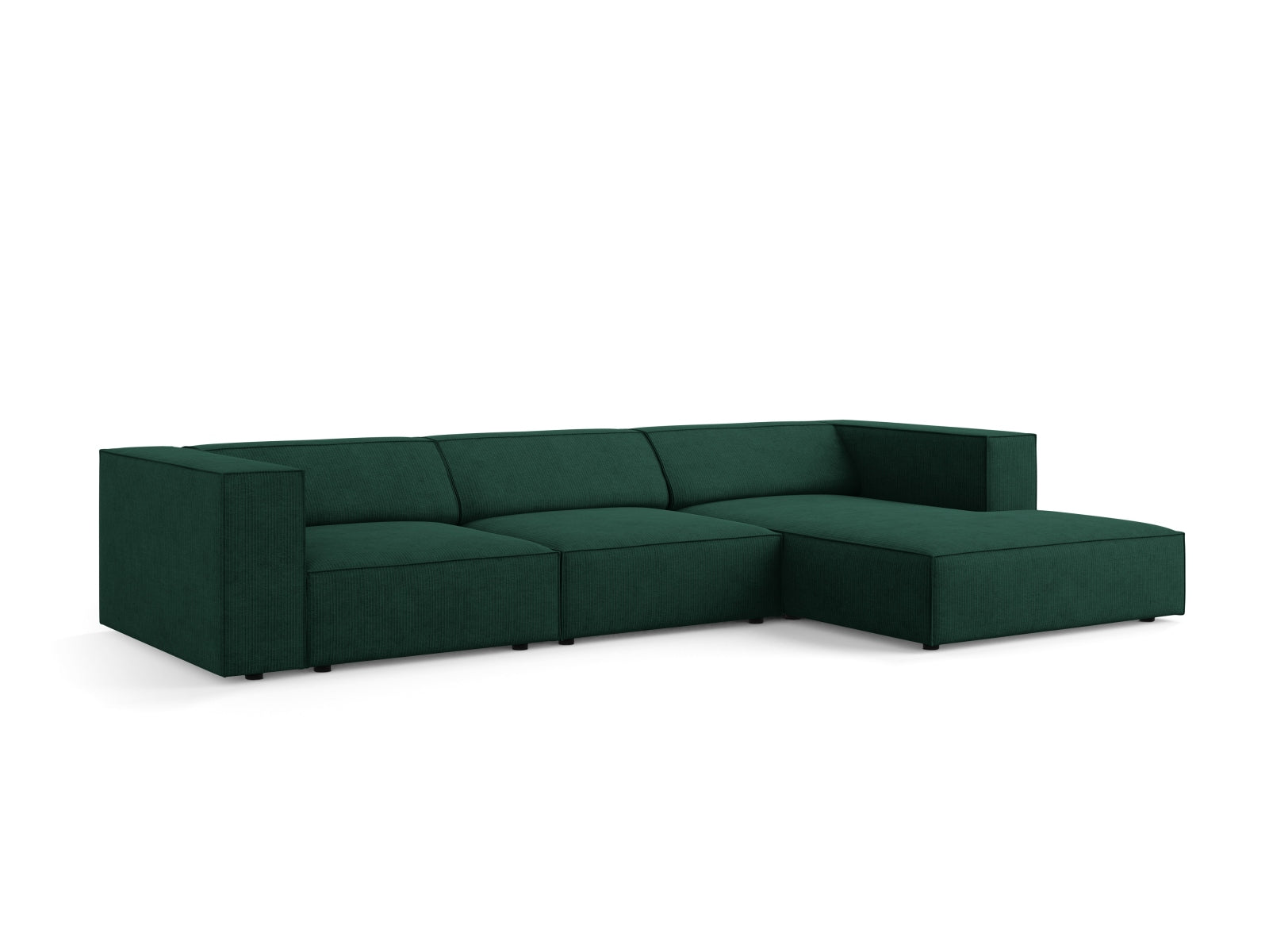 Arendal Ecksofa rechts 4 Sitzer in Bottle Green präsentiert im Onlineshop von KAQTU Design AG. Ecksofa rechts ist von Cosmopolitan Design
