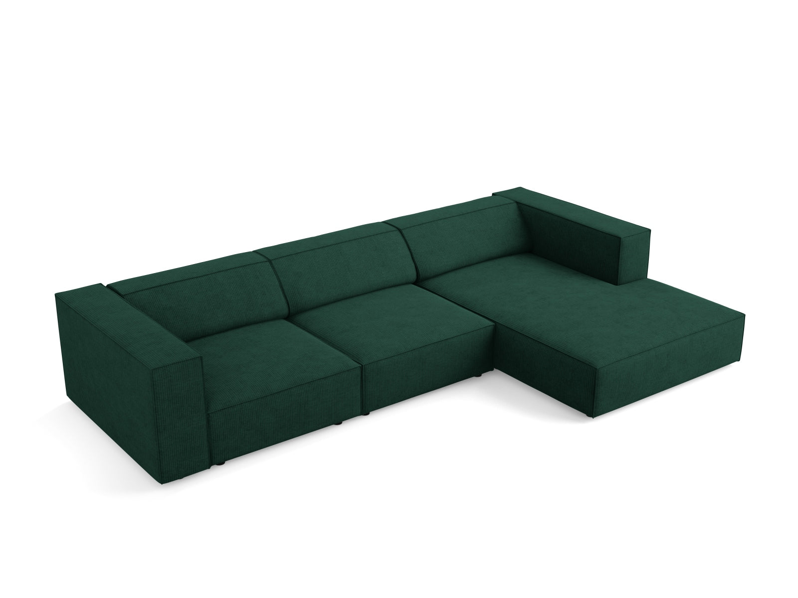Arendal Ecksofa rechts 4 Sitzer in Bottle Green präsentiert im Onlineshop von KAQTU Design AG. Ecksofa rechts ist von Cosmopolitan Design