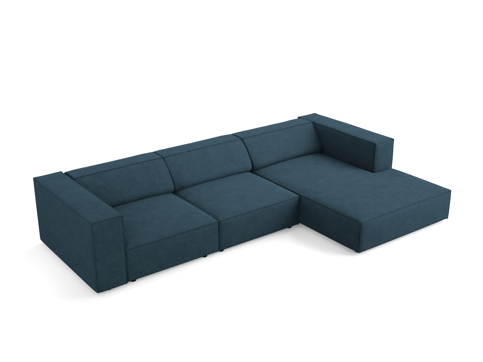 Arendal Ecksofa rechts 4 Sitzer in Navy Blue präsentiert im Onlineshop von KAQTU Design AG. Ecksofa rechts ist von Cosmopolitan Design