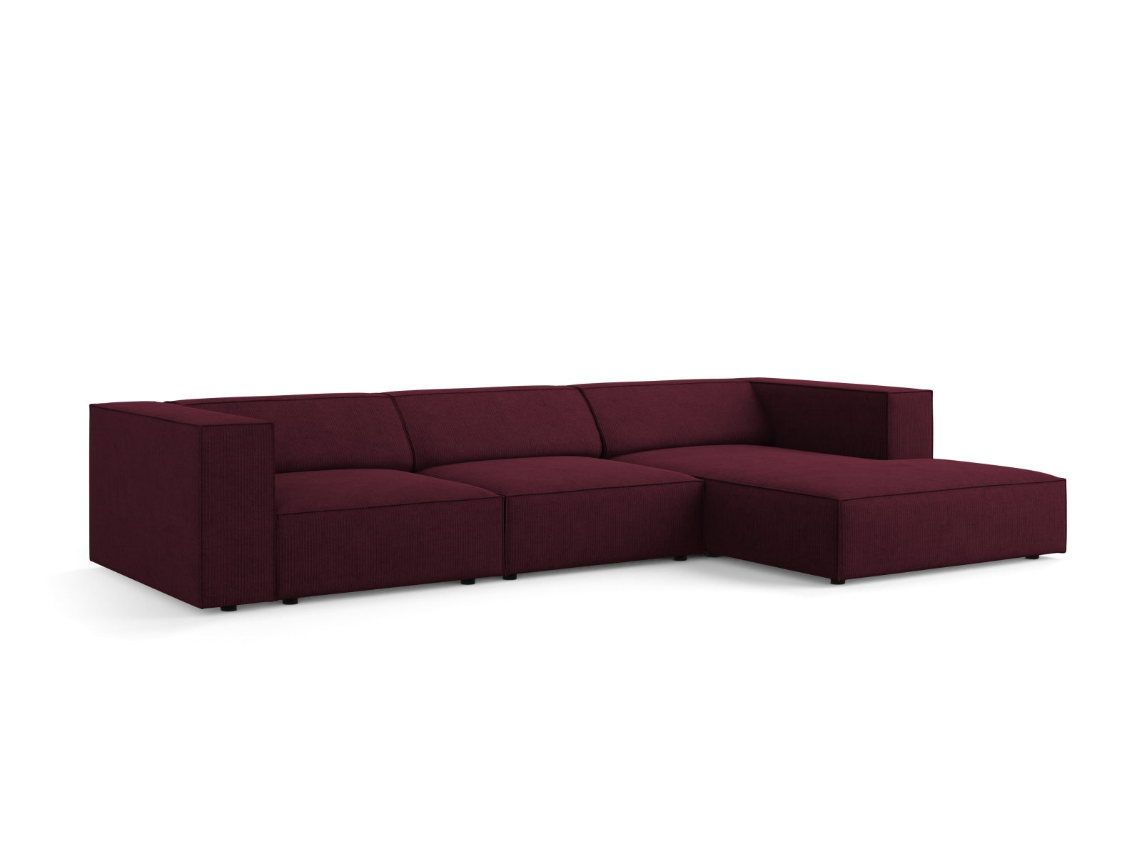 Arendal Ecksofa rechts 4 Sitzer in Ruby präsentiert im Onlineshop von KAQTU Design AG. Ecksofa rechts ist von Cosmopolitan Design