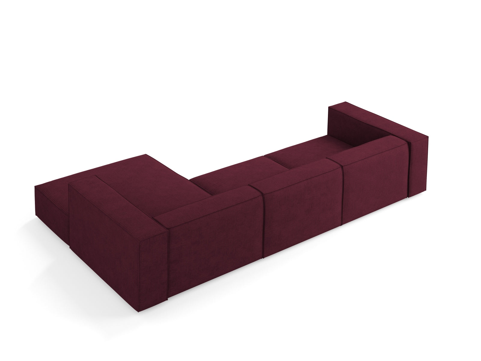 Arendal Ecksofa rechts 4 Sitzer in Ruby präsentiert im Onlineshop von KAQTU Design AG. Ecksofa rechts ist von Cosmopolitan Design