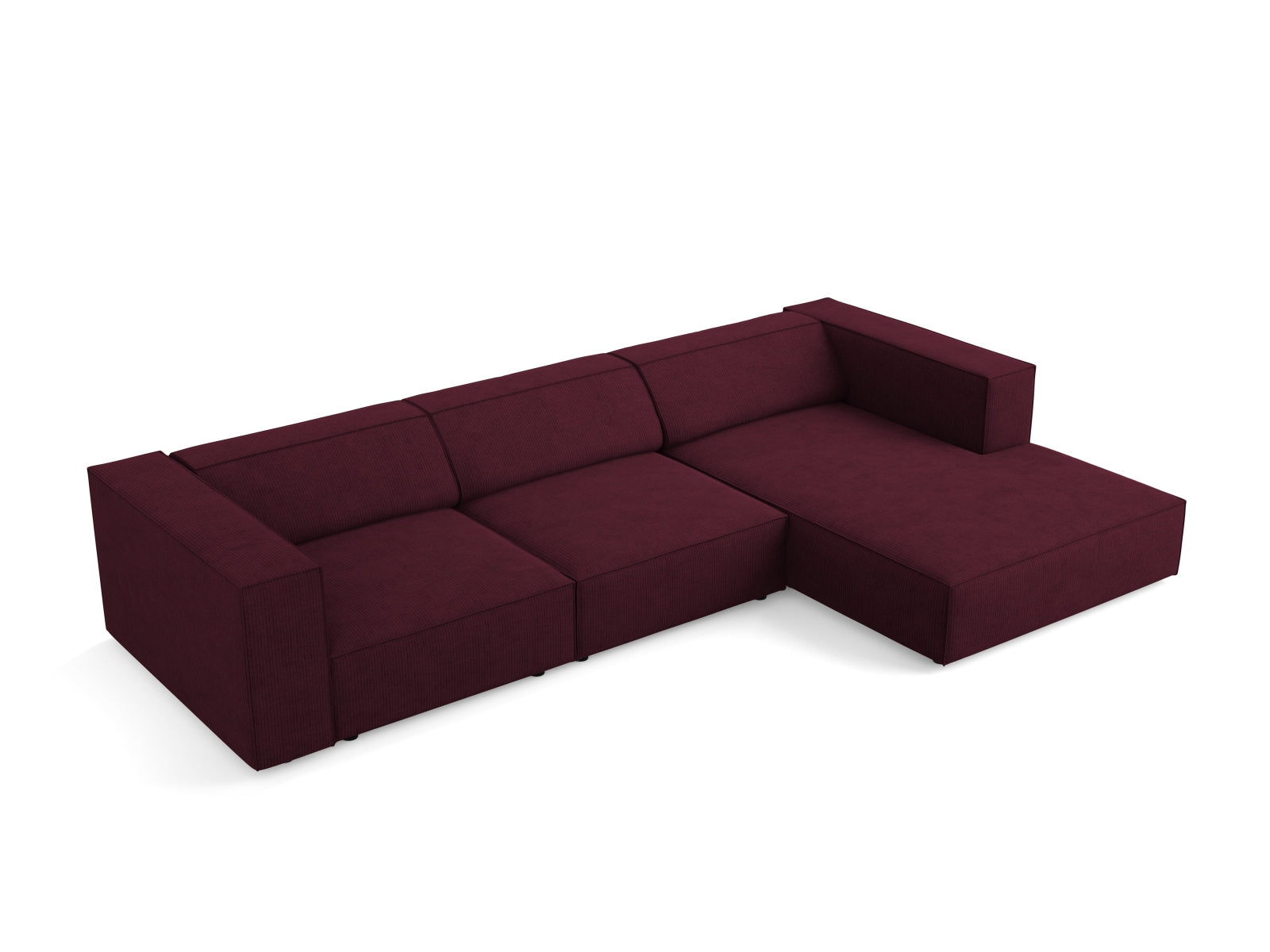Arendal Ecksofa rechts 4 Sitzer in Ruby präsentiert im Onlineshop von KAQTU Design AG. Ecksofa rechts ist von Cosmopolitan Design