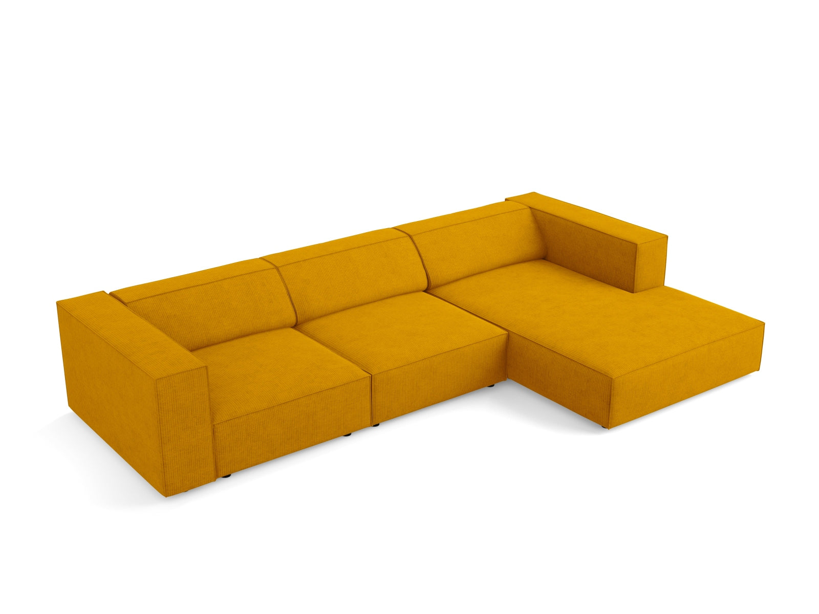 Arendal Ecksofa rechts 4 Sitzer in Mustard präsentiert im Onlineshop von KAQTU Design AG. Ecksofa rechts ist von Cosmopolitan Design