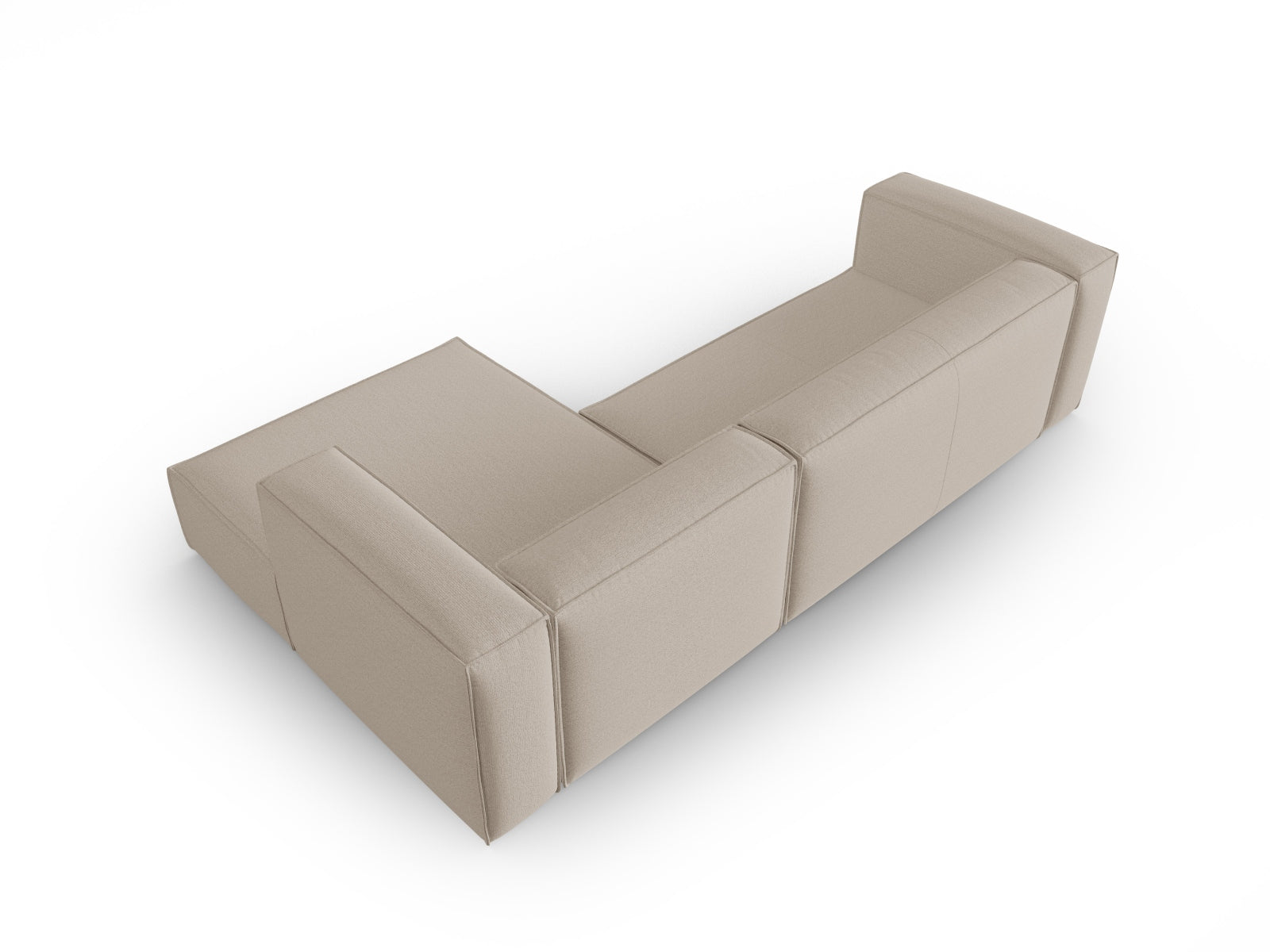 Mackay Ecksofa rechts 4 Sitzer in Beige präsentiert im Onlineshop von KAQTU Design AG. Ecksofa rechts ist von Cosmopolitan Design