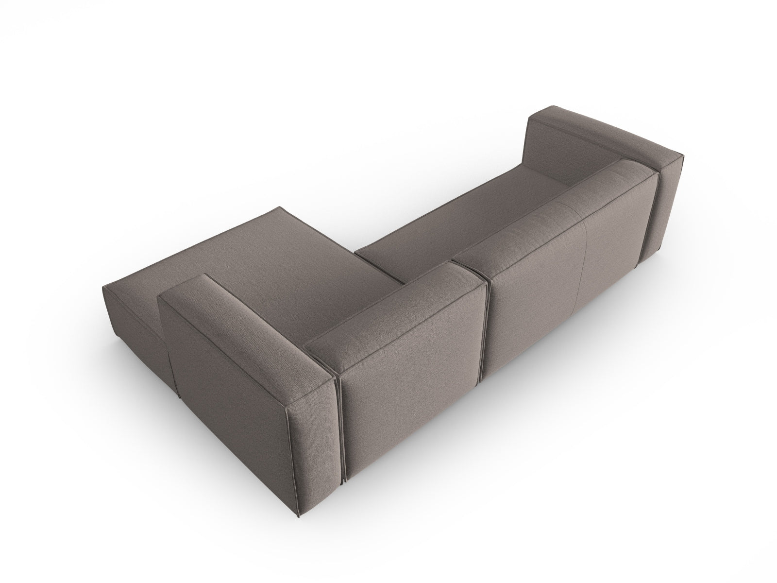 Mackay Ecksofa rechts 4 Sitzer in Cappuccino präsentiert im Onlineshop von KAQTU Design AG. Ecksofa rechts ist von Cosmopolitan Design