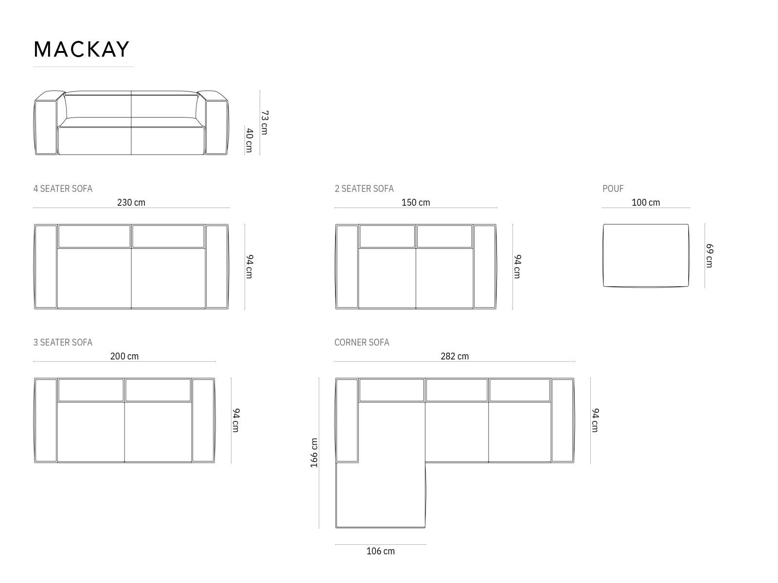 Mackay Ecksofa rechts 4 Sitzer in Green präsentiert im Onlineshop von KAQTU Design AG. Ecksofa rechts ist von Cosmopolitan Design