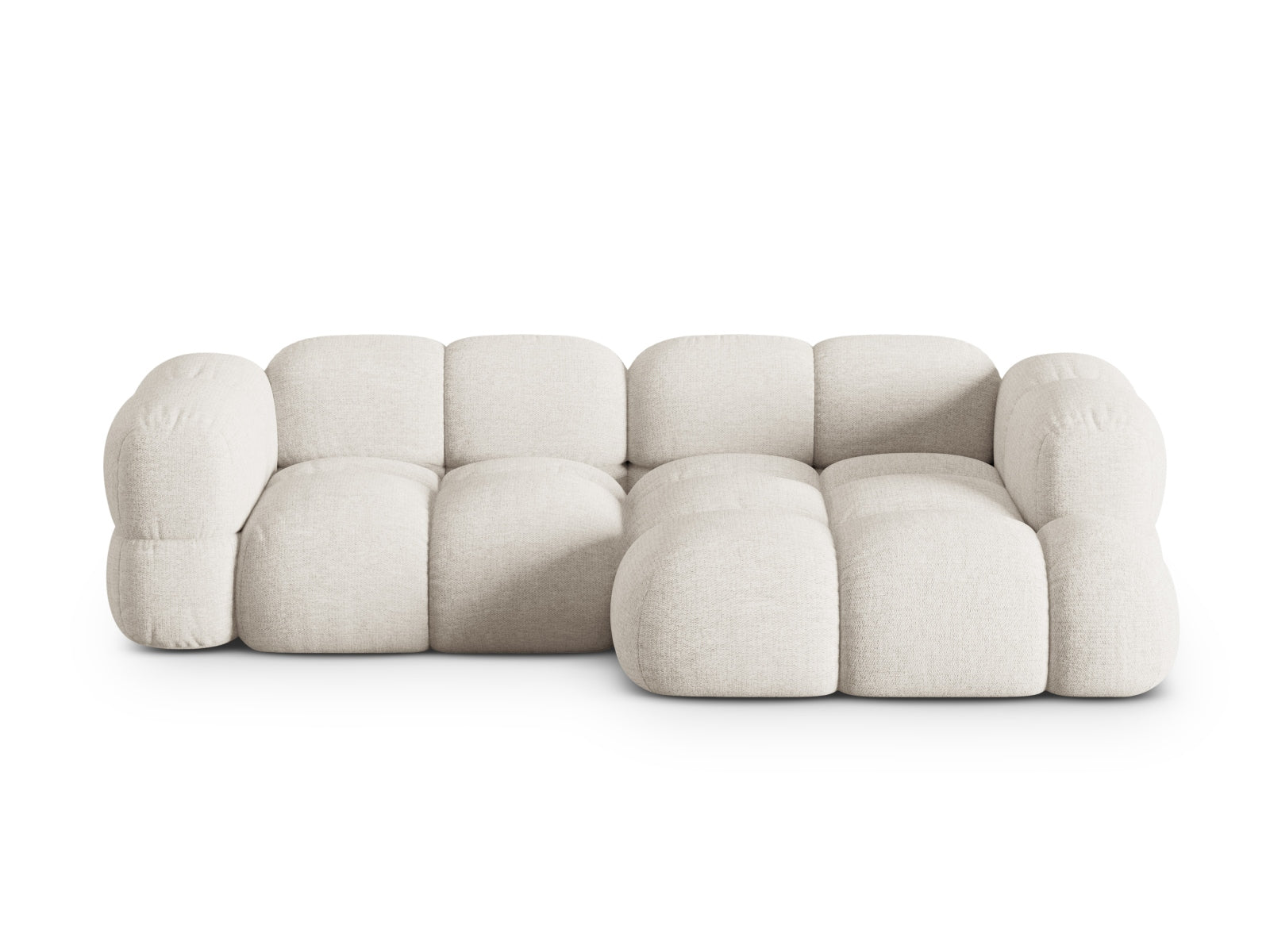 Loretto Ecksofa rechts 3 Sitzer 147cm in Beige-Sorella präsentiert im Onlineshop von KAQTU Design AG. L-Sofa rechts ist von Cosmopolitan Design