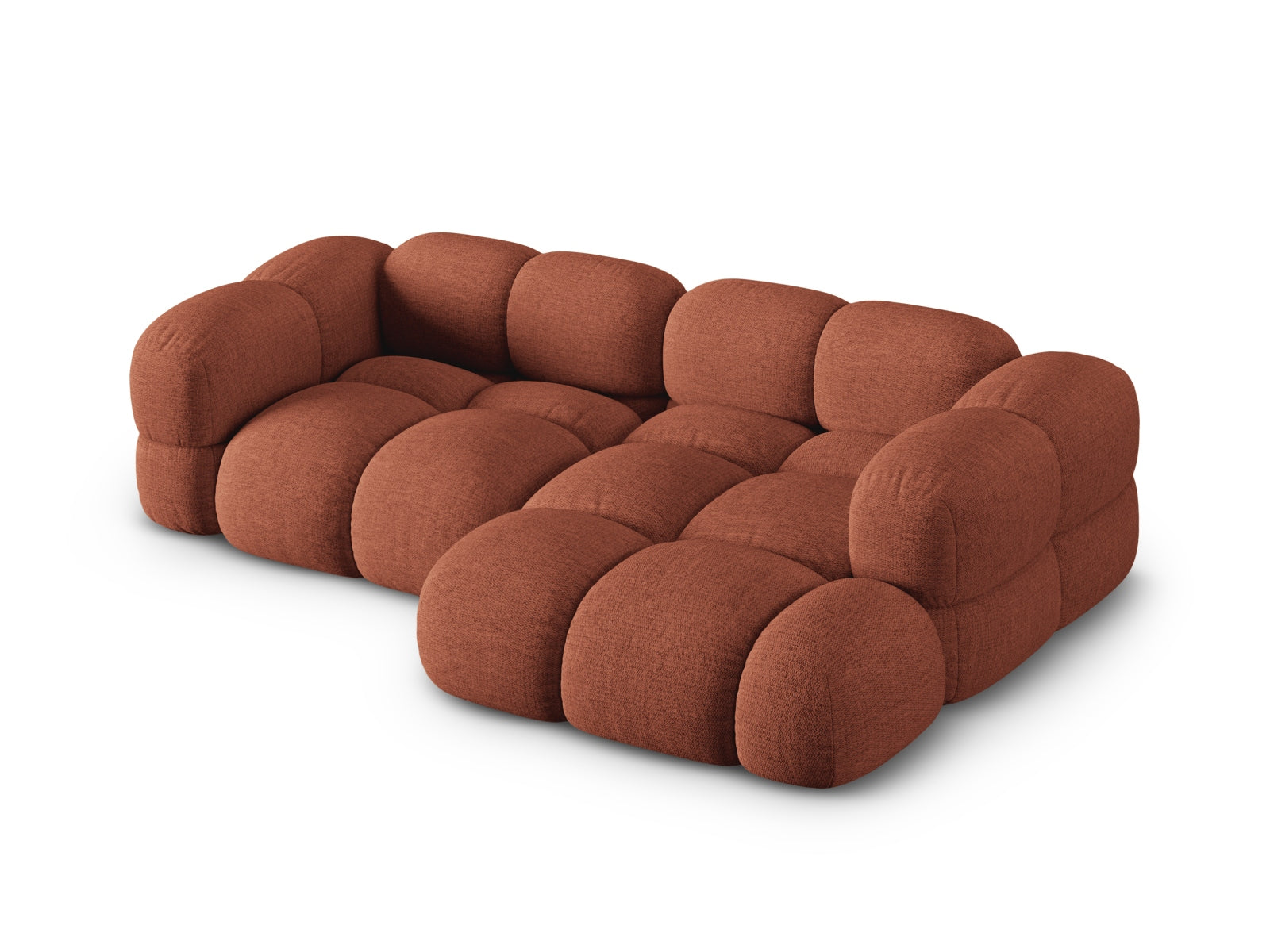 Stylisches Loretto Ecksofa in Coral-Sorella, 3-Sitzer, 147 cm, ideal für zeitgemäße Einrichtungsideen von Cosmopolitan Design.