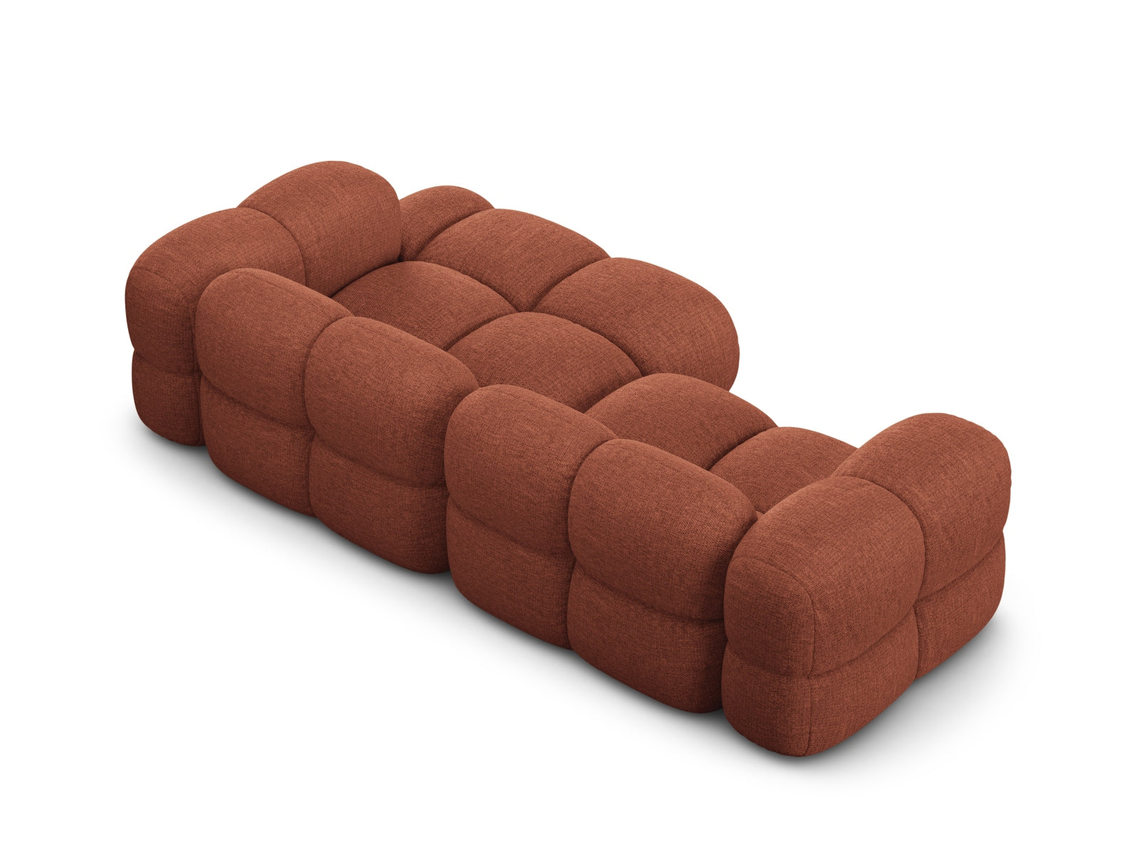 Elegantes Loretto Ecksofa in Coral-Sorella, 3-Sitzer, 147 cm, perfekt für moderne Wohnräume von Cosmopolitan Design.