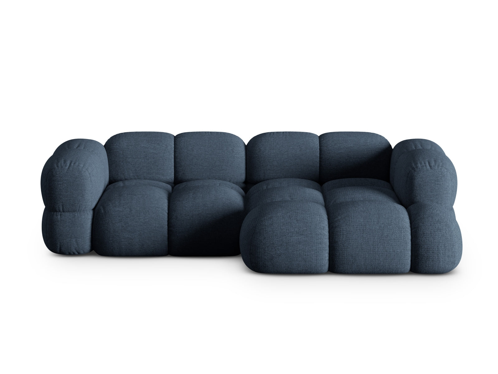 Loretto Ecksofa rechts 3 Sitzer 147cm in Dark Blue-Sorella präsentiert im Onlineshop von KAQTU Design AG. L-Sofa rechts ist von Cosmopolitan Design