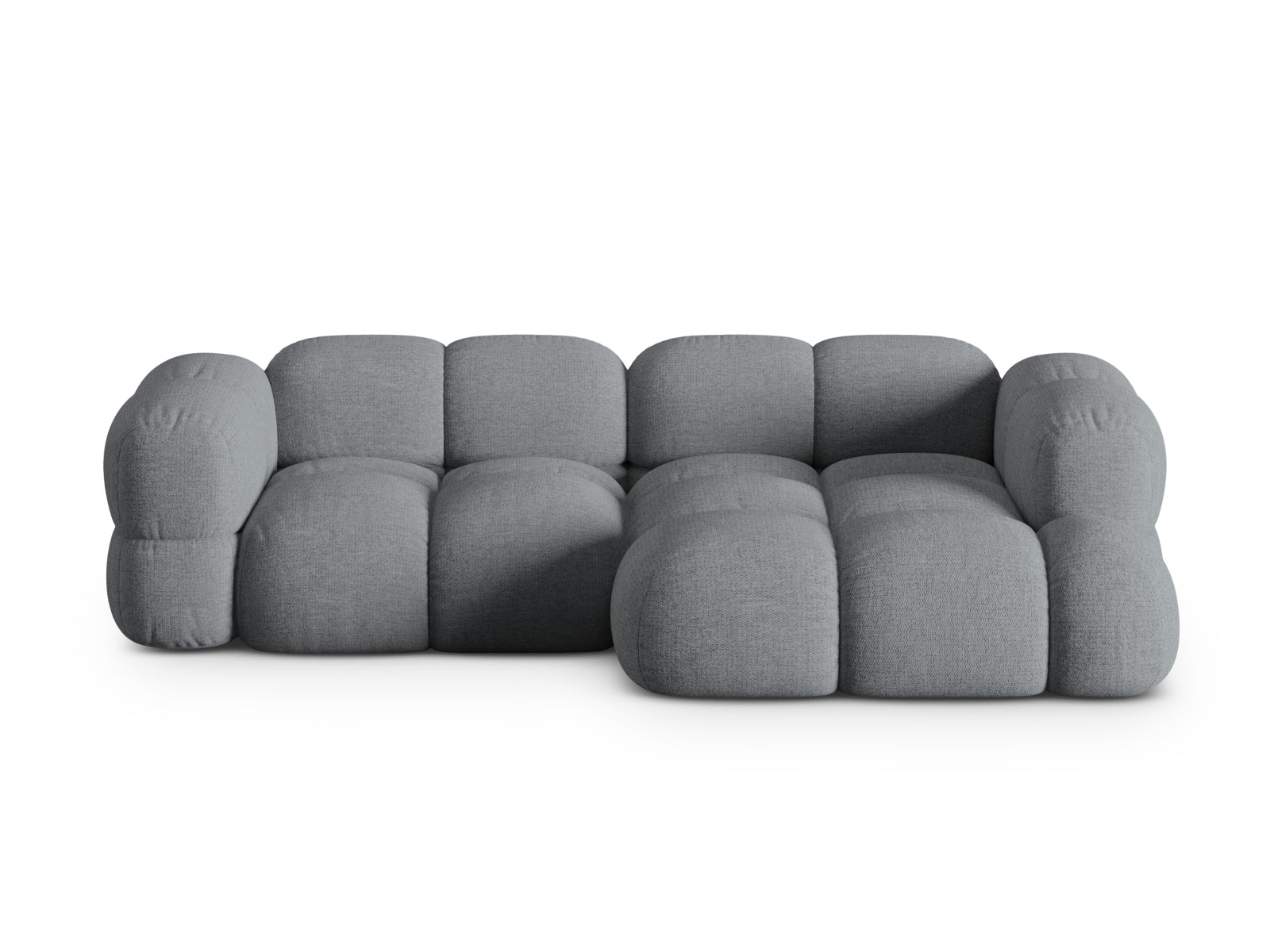 Loretto Ecksofa rechts 3 Sitzer 147cm in Grey-Sorella präsentiert im Onlineshop von KAQTU Design AG. L-Sofa rechts ist von Cosmopolitan Design