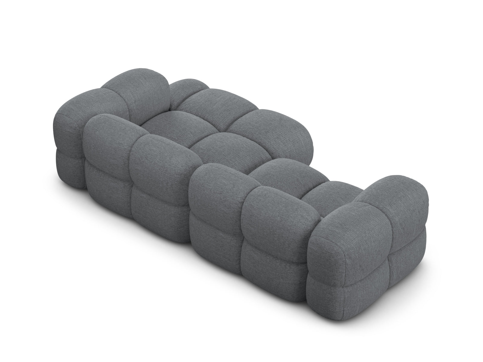 Modernes Loretto Ecksofa in stilvollem Grau, 3-Sitzer, 147 cm, perfekt für gemütliche Ecken in Ihrem Zuhause, erhältlich bei Cosmopolitan Design.