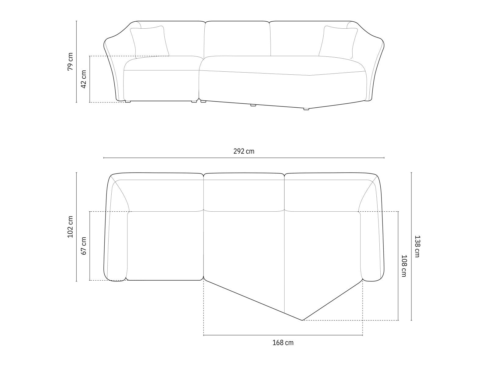 Tokyo Boucle Modular Ecksofa rechts 5 Sitzer in Ivory präsentiert im Onlineshop von KAQTU Design AG. Ecksofa rechts ist von Cosmopolitan Design