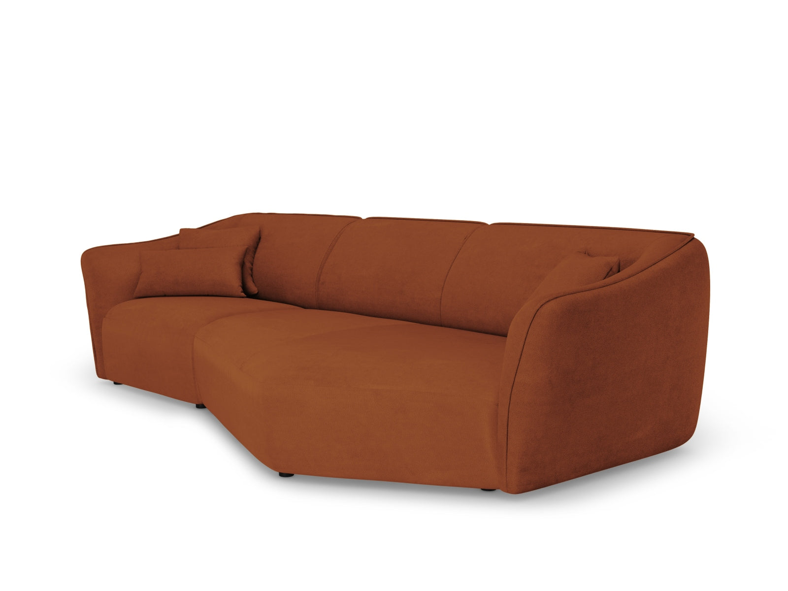 Tokyo Boucle Modular Ecksofa rechts 5 Sitzer in Brick präsentiert im Onlineshop von KAQTU Design AG. Ecksofa rechts ist von Cosmopolitan Design