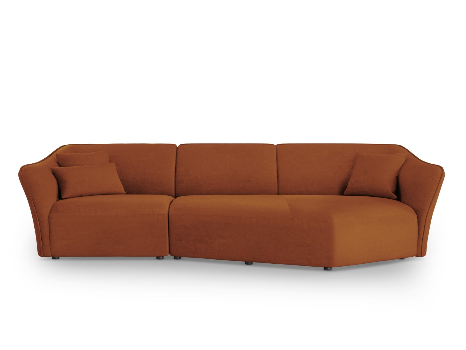 Tokyo Boucle Modular Ecksofa rechts 5 Sitzer in Brick präsentiert im Onlineshop von KAQTU Design AG. Ecksofa rechts ist von Cosmopolitan Design