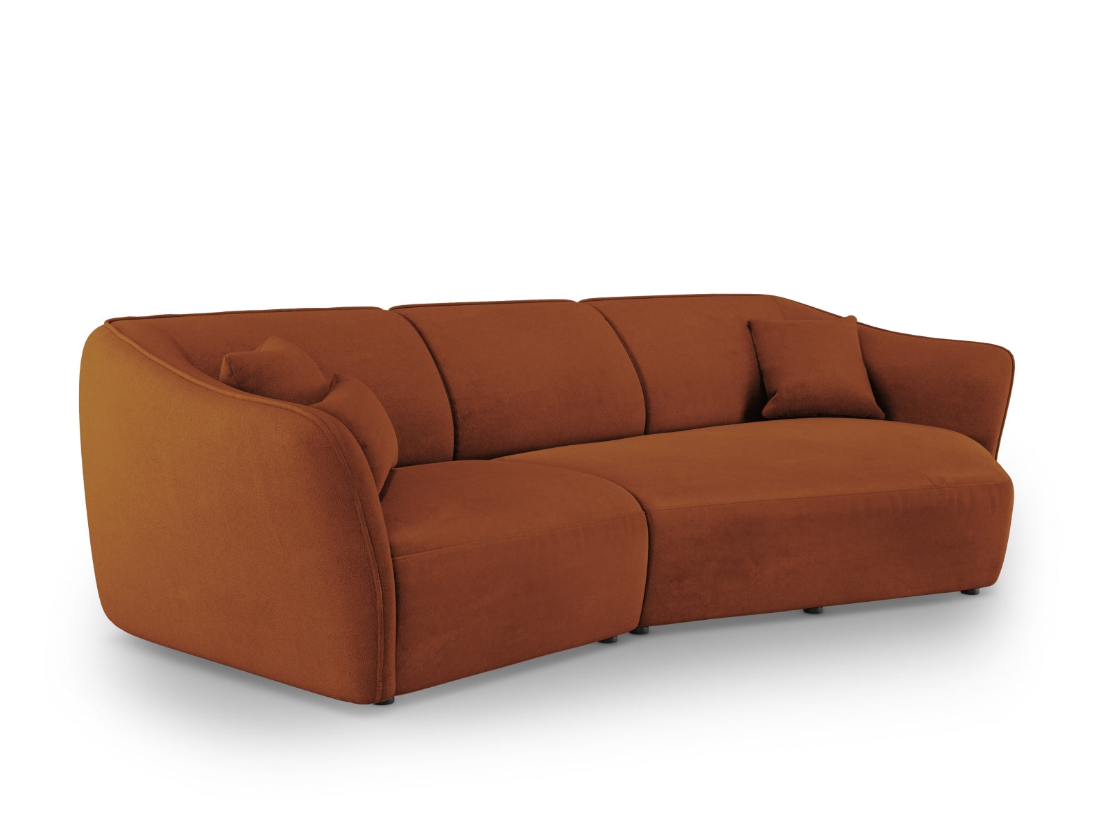 Tokyo Boucle Modular Ecksofa rechts 5 Sitzer in Brick präsentiert im Onlineshop von KAQTU Design AG. Ecksofa rechts ist von Cosmopolitan Design